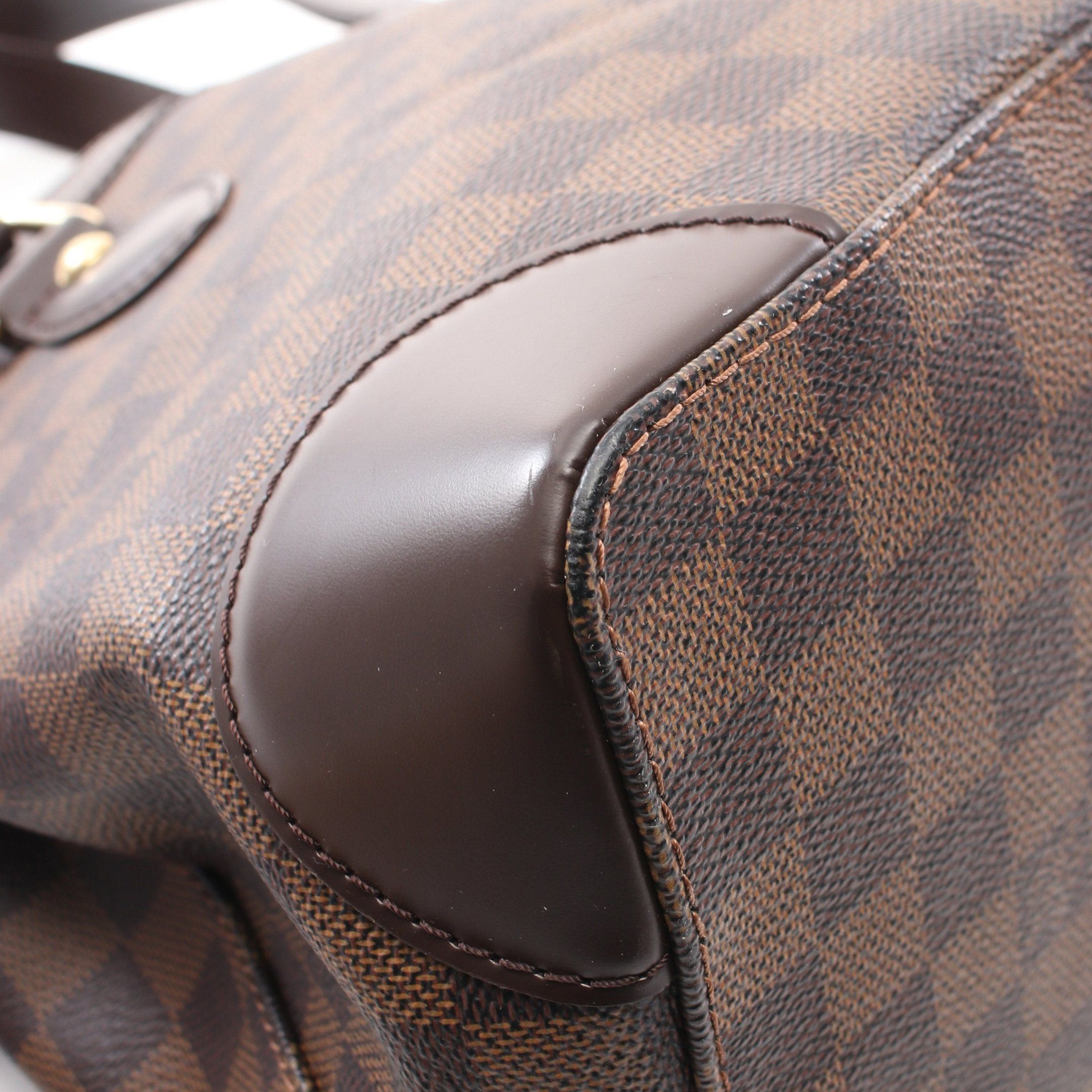Louis Vuitton Louis Vuitton Hampstead Pm Damier Ebene Handbag Tote Bag Leather Brown Size ONE SIZE - 7 Thumbnail