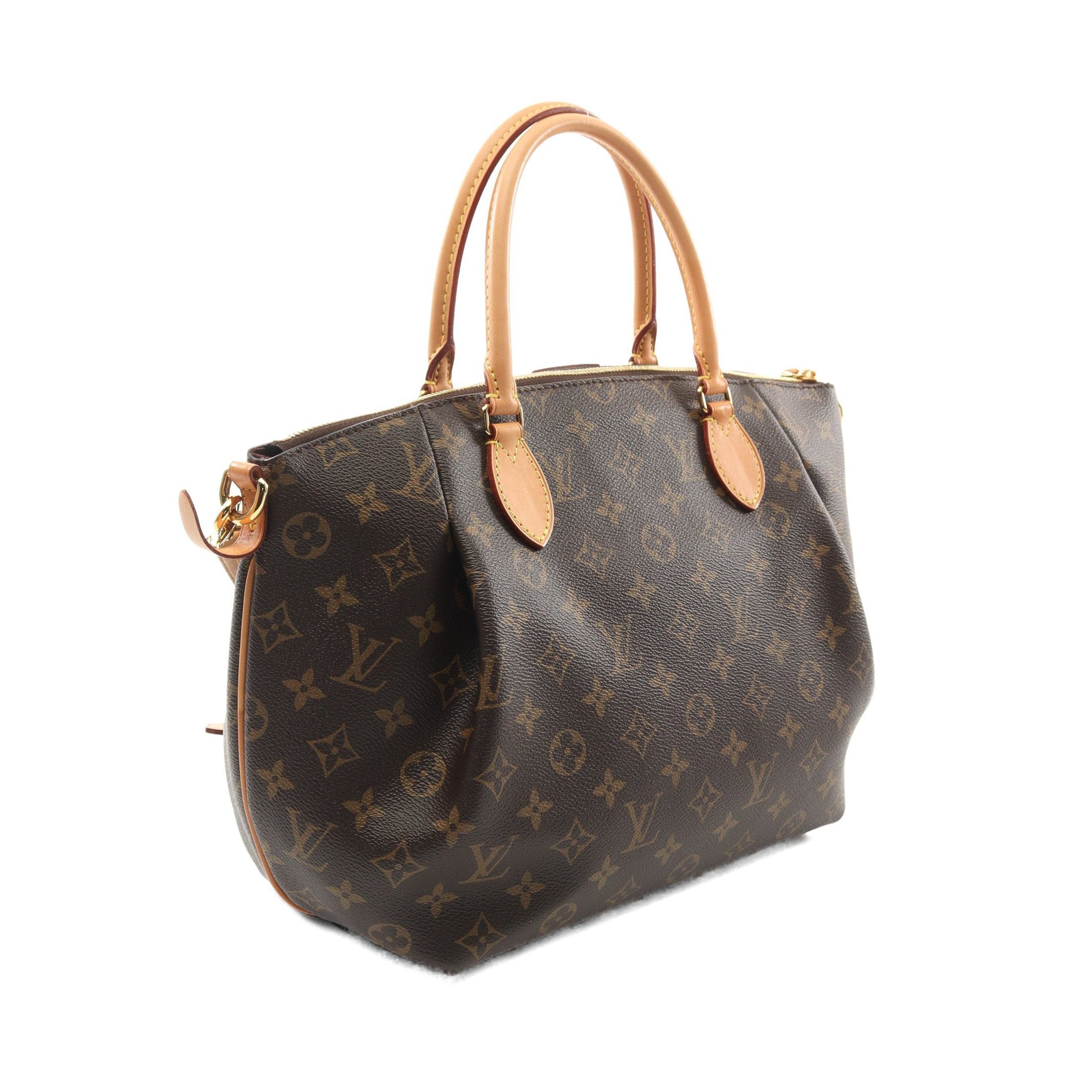 Louis Vuitton Louis Vuitton Turen Mm Monogram Handbag Leather Brown Size ONE SIZE - 2 Thumbnail