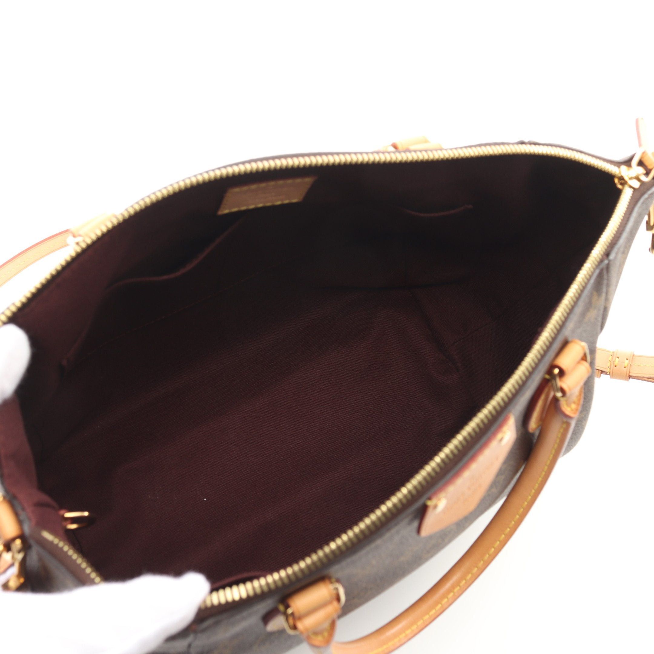 Louis Vuitton Louis Vuitton Turen Mm Monogram Handbag Leather Brown Size ONE SIZE - 3 Thumbnail