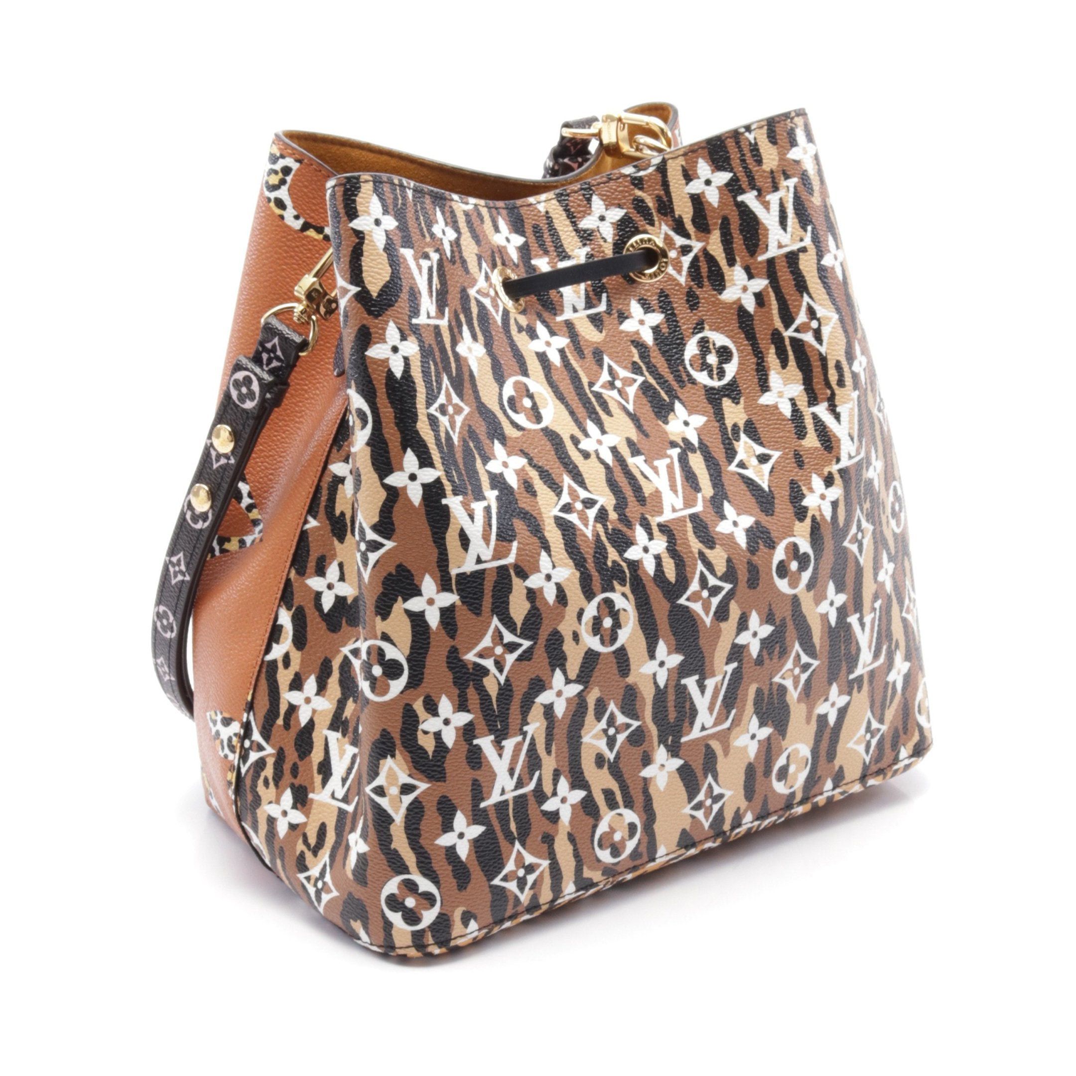Louis Vuitton Louis Vuitton Neo Noe Monogram Giant Lv Jungle Shoulder Bag Leather Light Brown Black Multicolor Size ONE SIZE - 2 Thumbnail