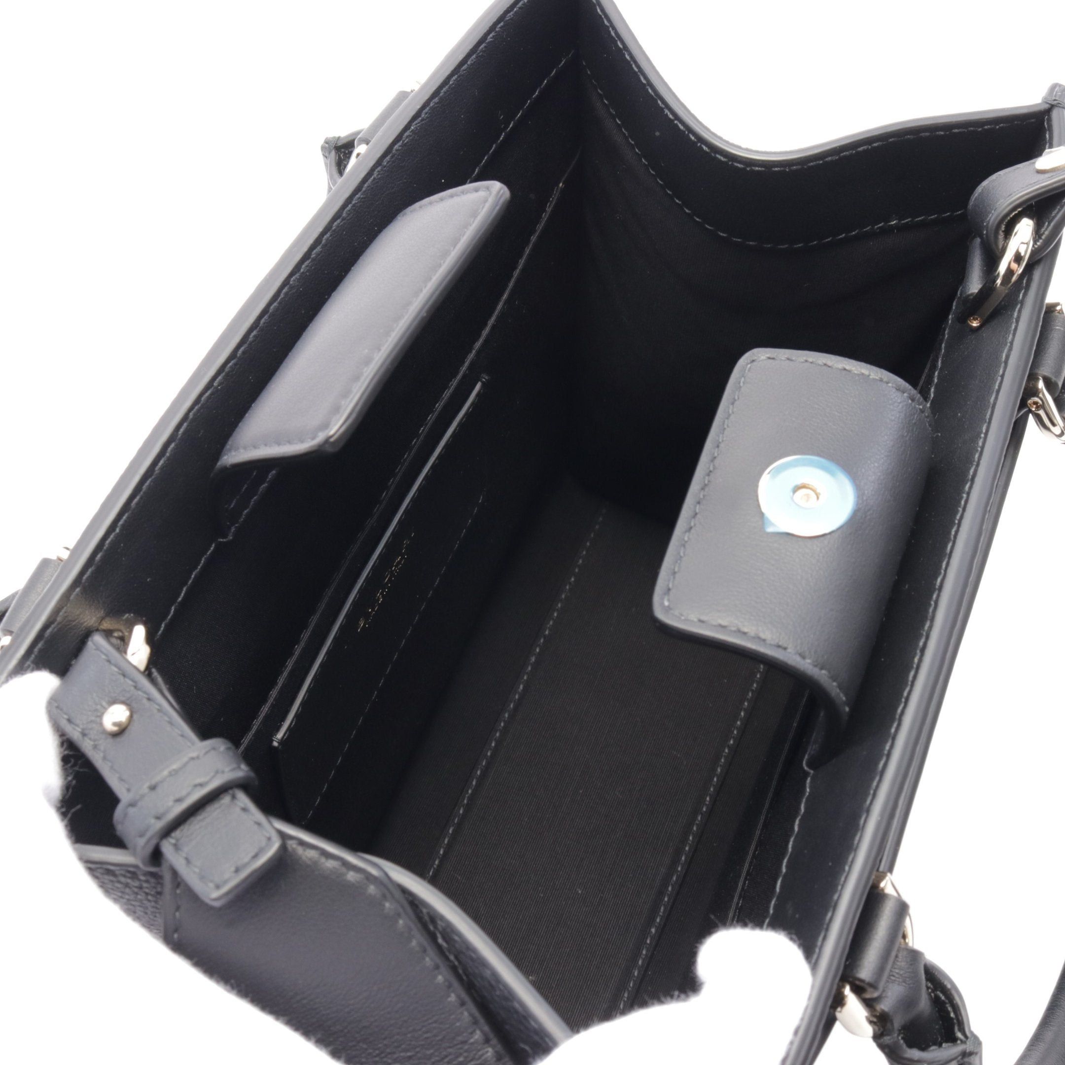 Bvlgari Bvlgari Bvlgari Logo Handbag Leather Black Size ONE SIZE - 3 Thumbnail