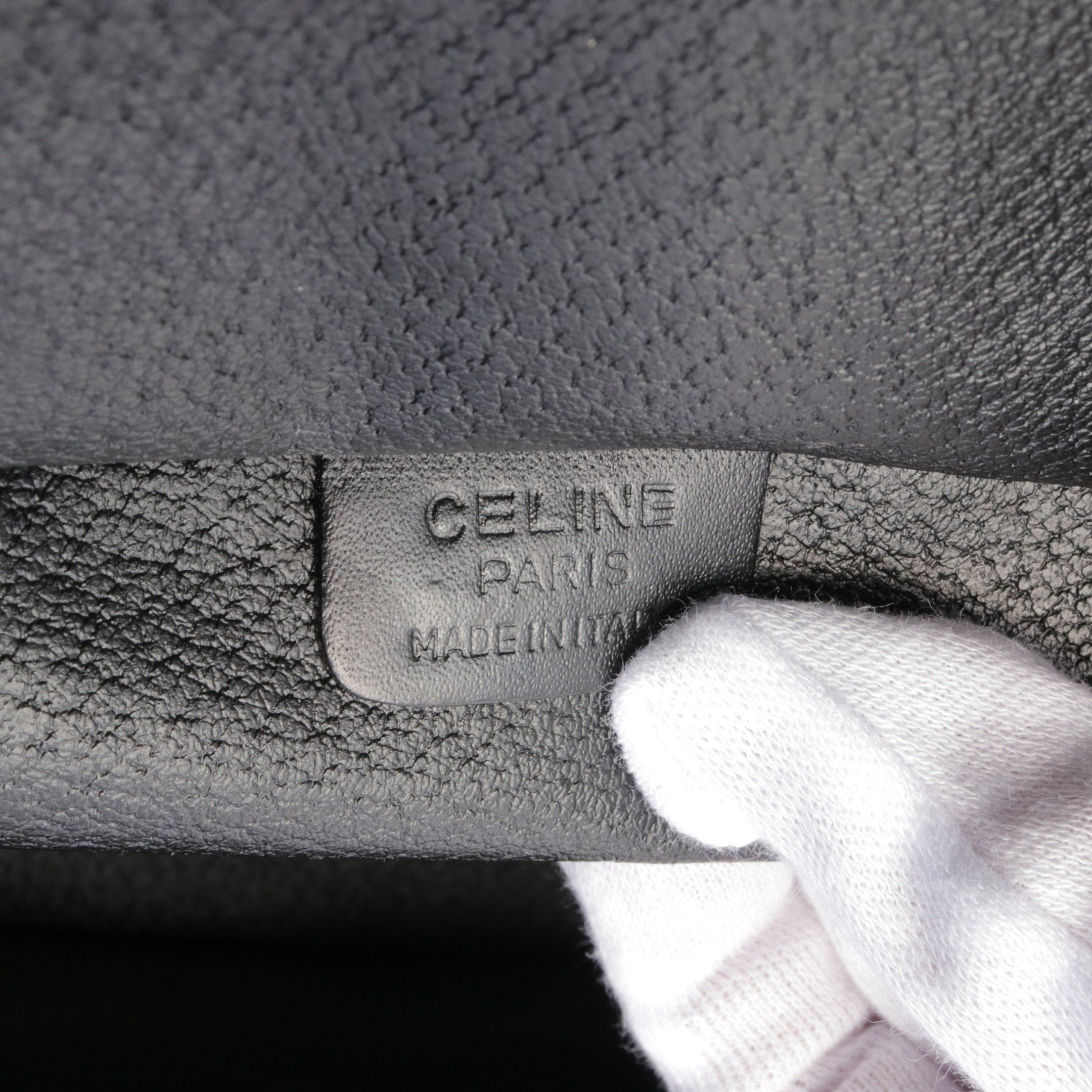 Celine Celine Macadam Handbag Vanity Bag Leather Black Brown Size ONE SIZE - 5 Thumbnail