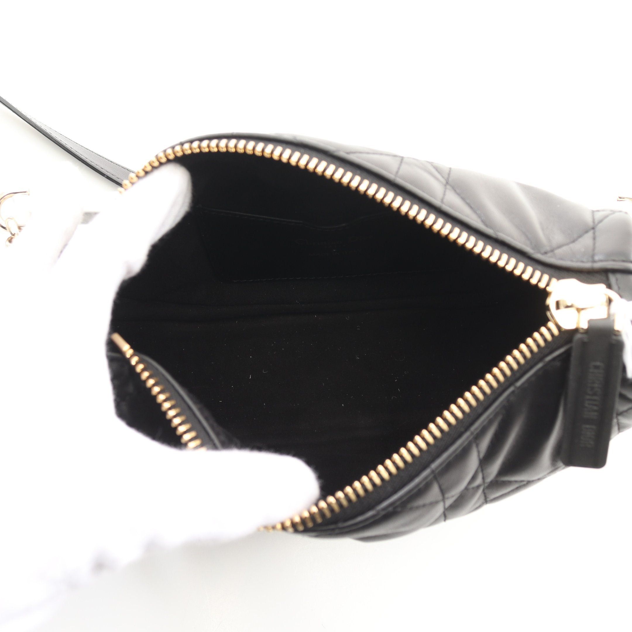 Dior Dior Vibe Hobo Canage Shoulder Bag Leather Black White Size ONE SIZE - 3 Thumbnail