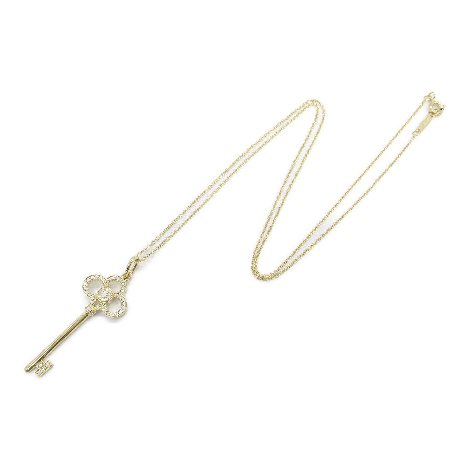 Tiffany & Co. Tiffany Co Crown Key Diamond Necklace K18 (Yellow Gold) Clear Size ONE SIZE - 3 Thumbnail