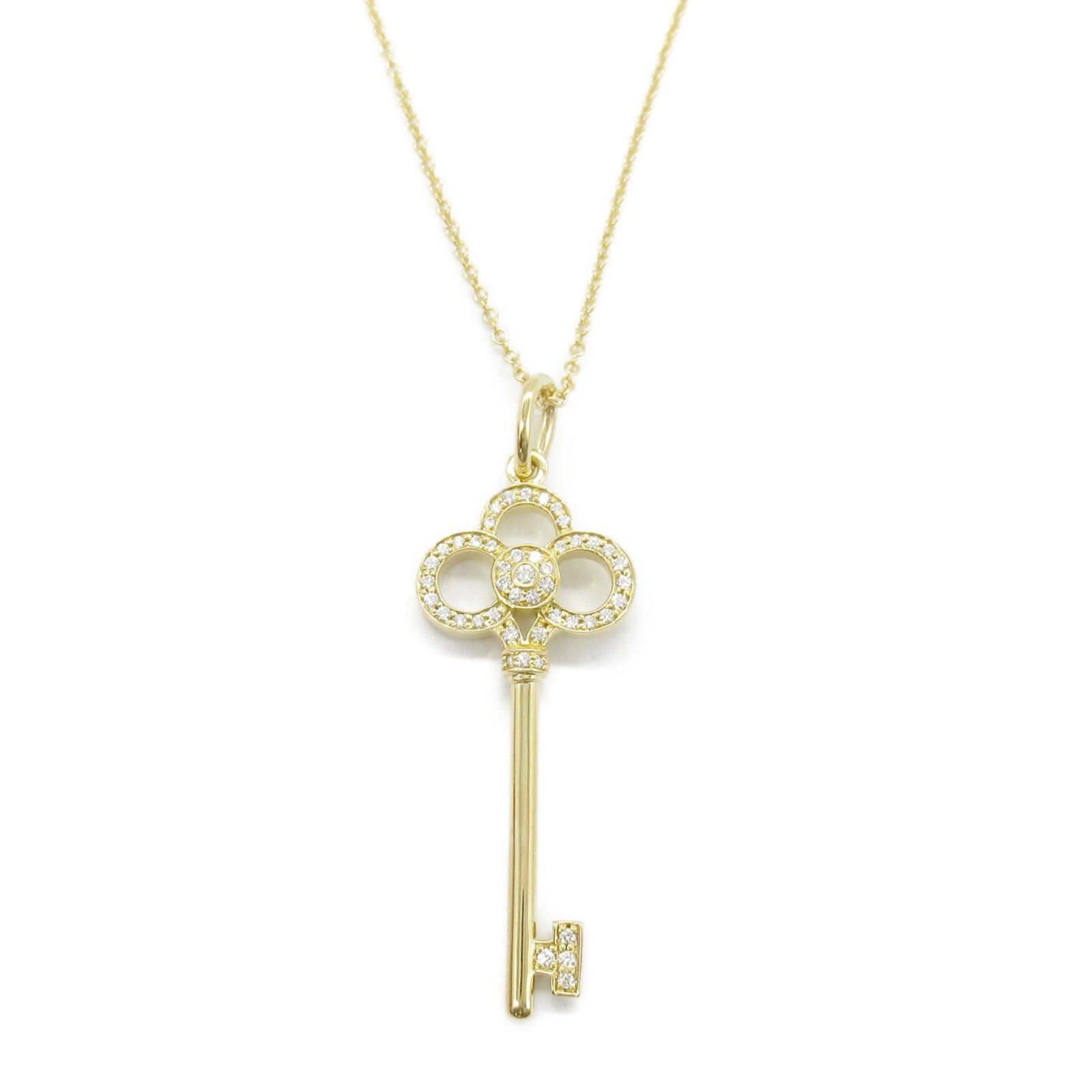 Tiffany & Co. Tiffany Co Crown Key Diamond Necklace K18 (Yellow Gold) Clear Size ONE SIZE - 2 Thumbnail