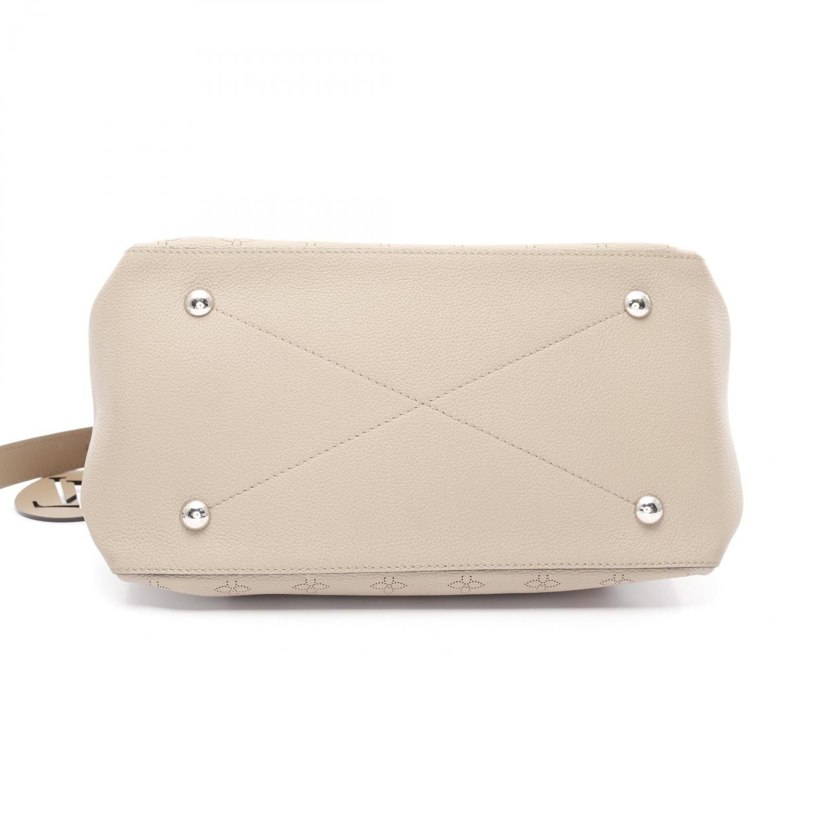Louis Vuitton Louis Vuitton Beauvre Hobo Mahina Carré Handbag Leather Gray Beige Size ONE SIZE - 12 Thumbnail