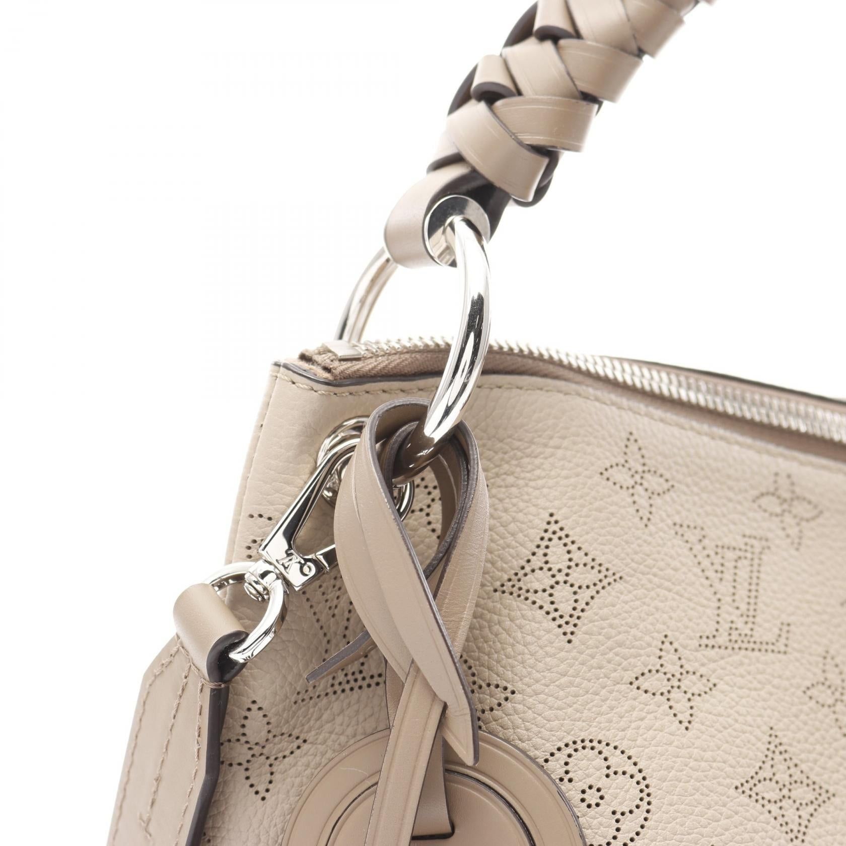 Louis Vuitton Louis Vuitton Beauvre Hobo Mahina Carré Handbag Leather Gray Beige Size ONE SIZE - 6 Thumbnail