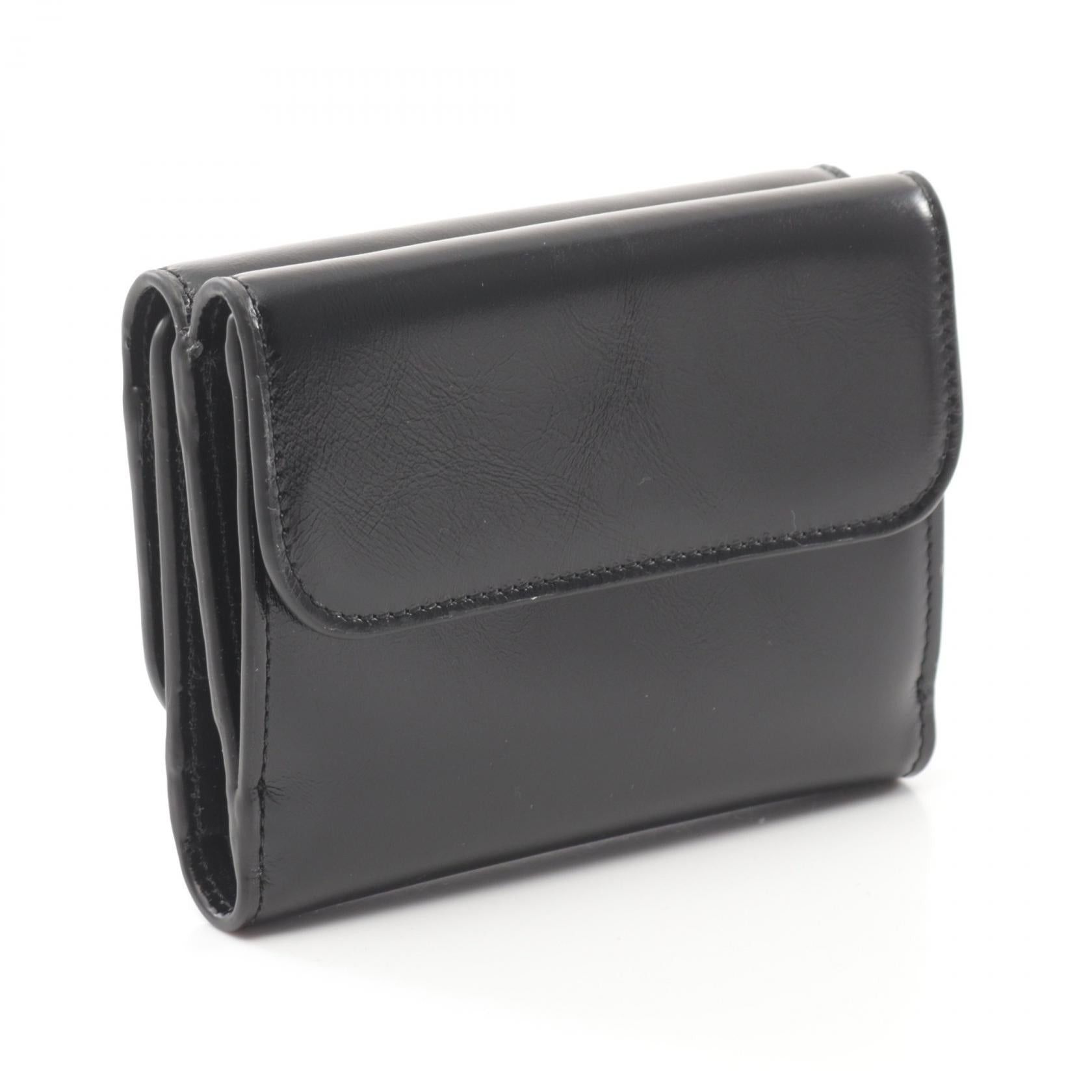 Chloe Chloe C Small Trifold Wallet Shiny Leather Black Size ONE SIZE - 2 Thumbnail
