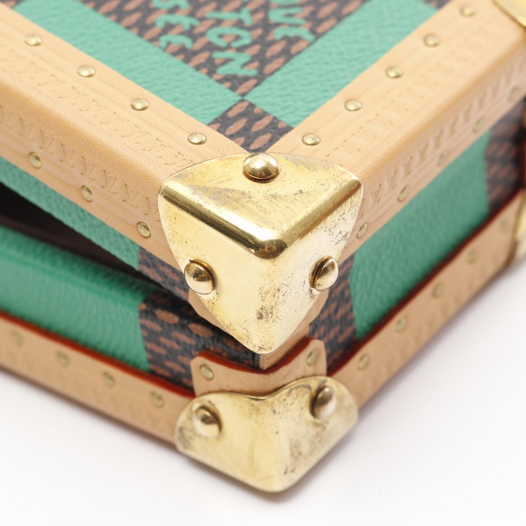 Louis Vuitton Louis Vuitton Malle Pyramid Damier Pop Trunk Case Leather Yellow Multicolor Size ONE SIZE - 8 Thumbnail
