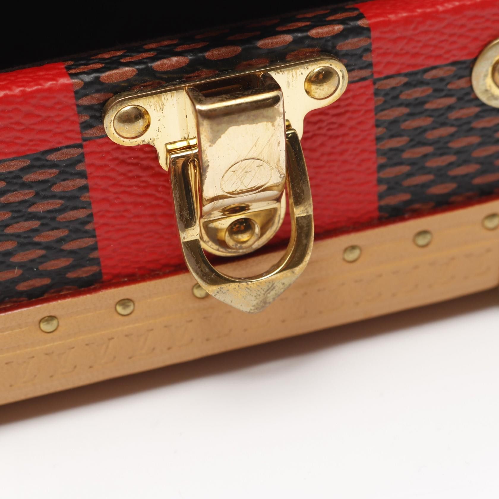 Louis Vuitton Louis Vuitton Malle Pyramid Damier Pop Trunk Case Leather Yellow Multicolor Size ONE SIZE - 10 Thumbnail