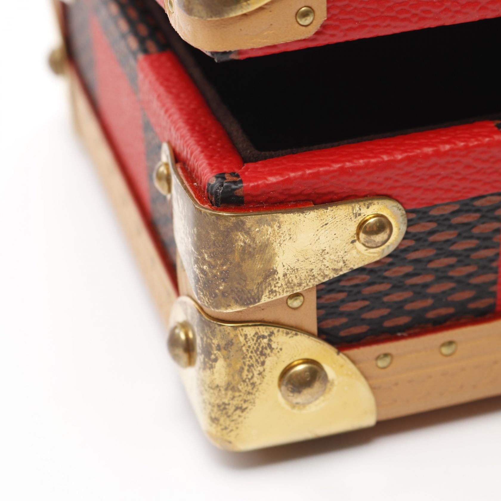 Louis Vuitton Louis Vuitton Malle Pyramid Damier Pop Trunk Case Leather Yellow Multicolor Size ONE SIZE - 9 Thumbnail