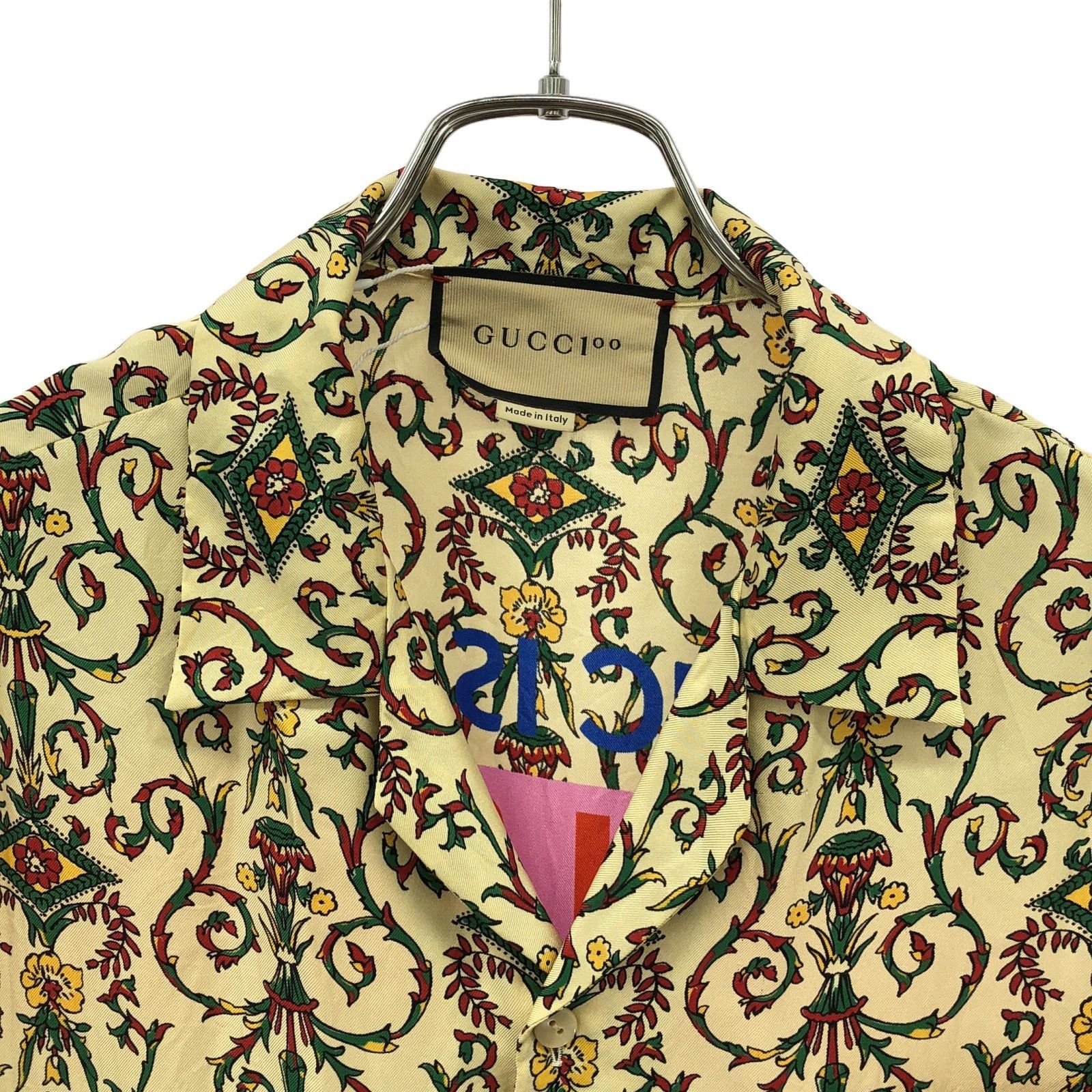 Gucci Gucci Gucci 100Th Anniversary Silk Shirt Beige Size ONE SIZE - 3 Thumbnail