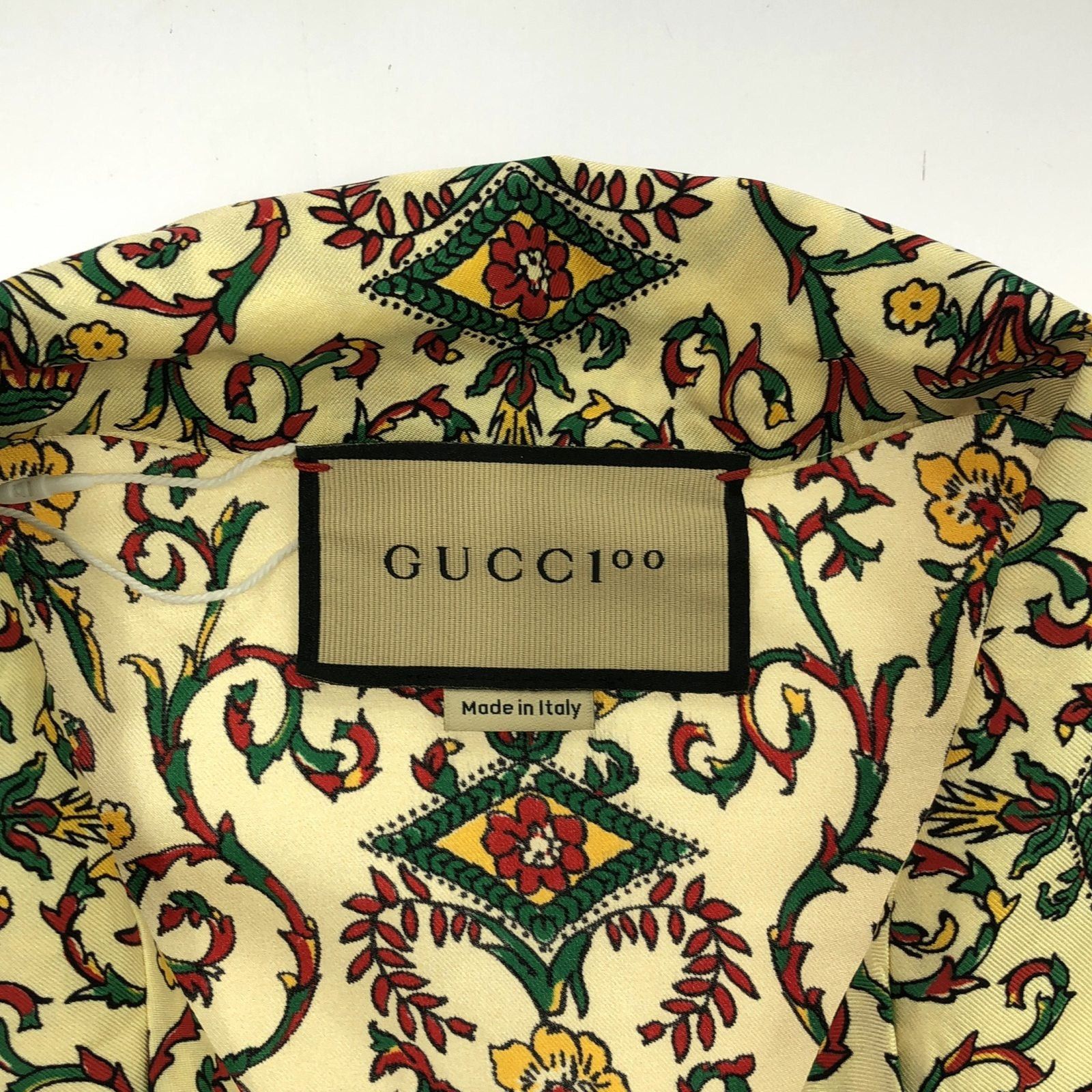 Gucci Gucci Gucci 100Th Anniversary Silk Shirt Beige Size ONE SIZE - 5 Thumbnail