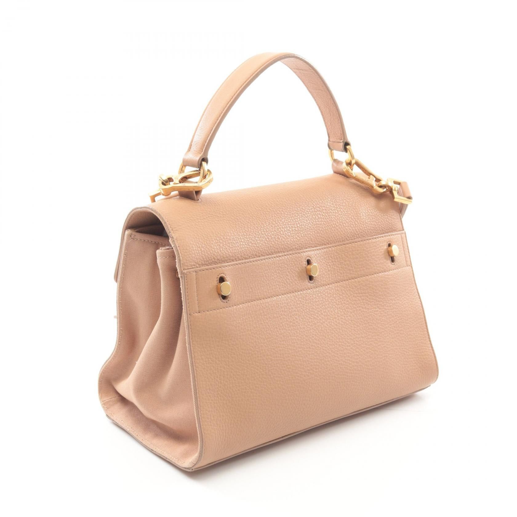 Yves Saint Laurent Yves Saint Laurent Muse To Mini Handbag Leather Beige Size ONE SIZE - 2 Thumbnail