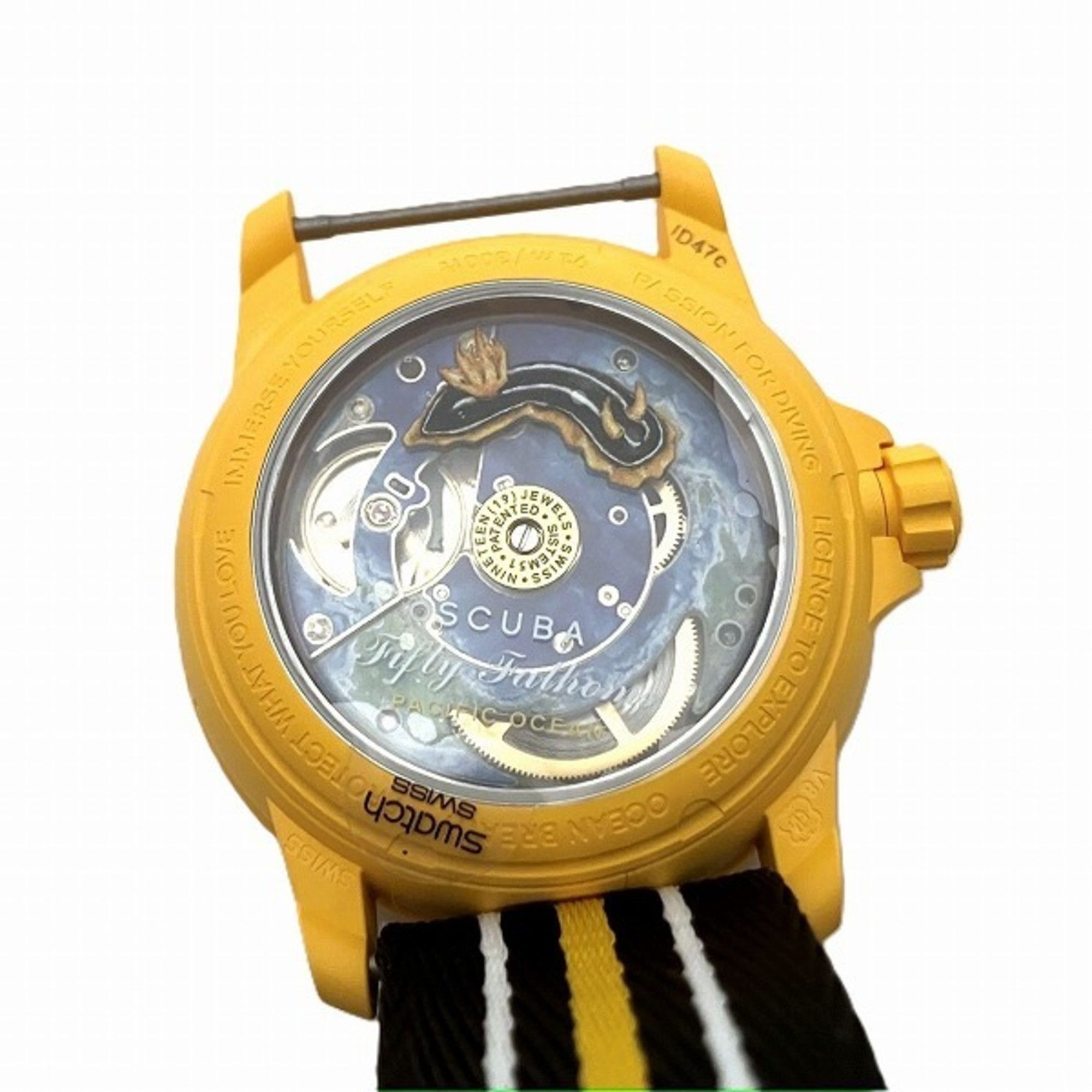 Other Blancpain Swatch Pacific Ocean S035P100 Automatic Watch Men's Wristwatch Size ONE SIZE - 5 Thumbnail