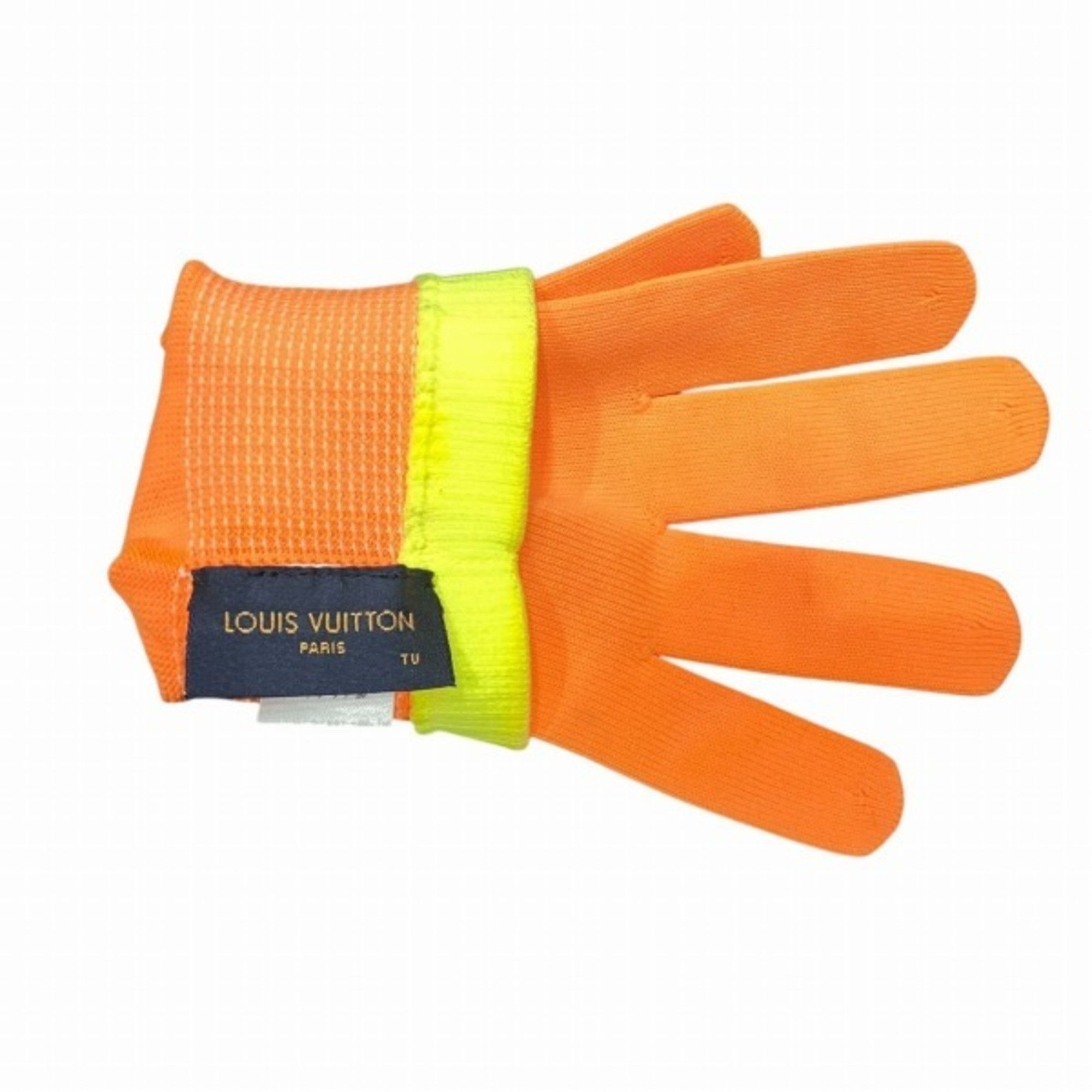 Louis Vuitton Louis Vuitton GonRGB Gloves MP2371 Orange Accessories Men's Size ONE SIZE - 4 Thumbnail