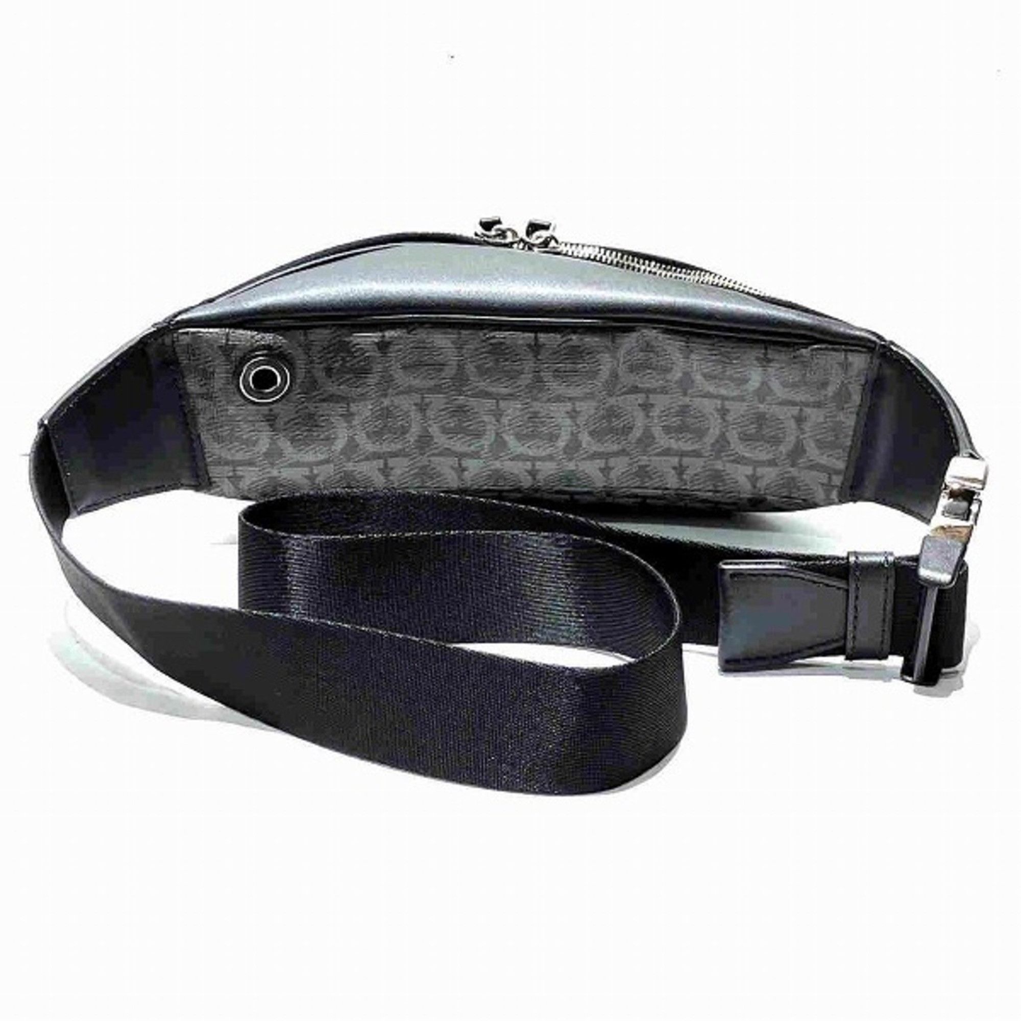 Salvatore Ferragamo Salvatore Ferragamo Ferragamo Gancini FZ24-A226 Body Bag, Waist Pouch, Men's Size ONE SIZE - 2 Thumbnail