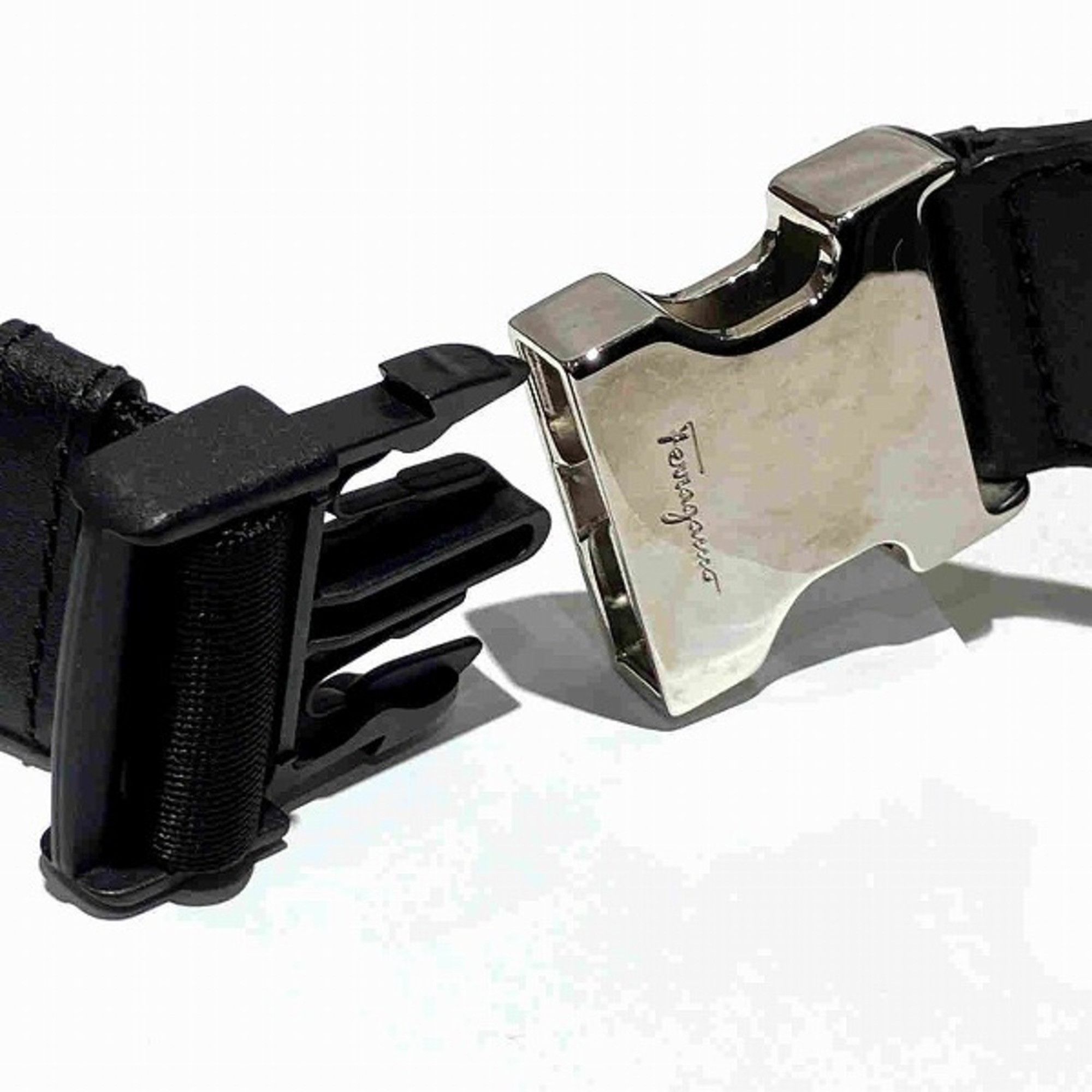 Salvatore Ferragamo Salvatore Ferragamo Ferragamo Gancini FZ24-A226 Body Bag, Waist Pouch, Men's Size ONE SIZE - 8 Thumbnail