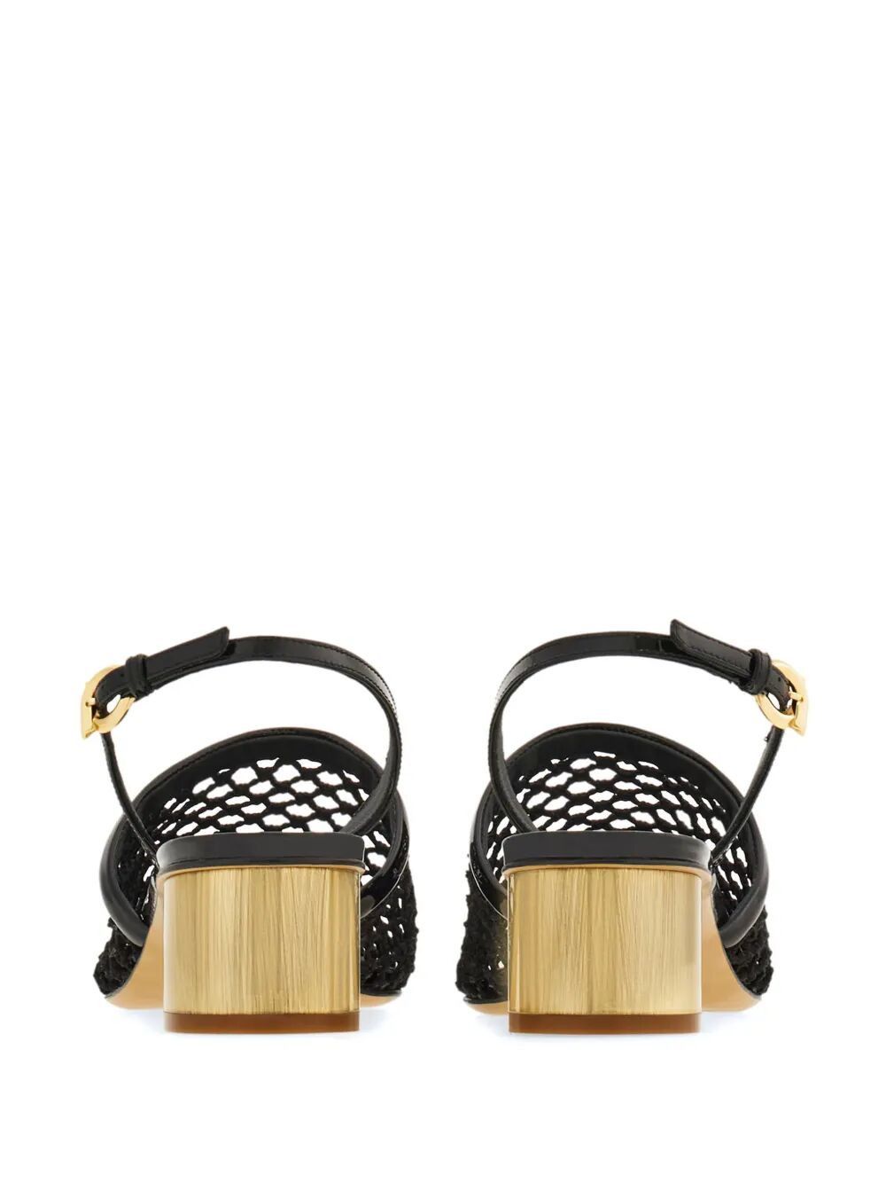 Salvatore Ferragamo KAY 40 MESH AND LEATHER SLINGBACK Size US 7.5 / IT 37.5 - 4 Thumbnail