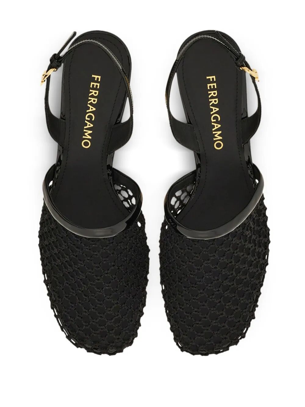 Salvatore Ferragamo KAY 40 MESH AND LEATHER SLINGBACK Size US 9 / IT 39 - 5 Thumbnail