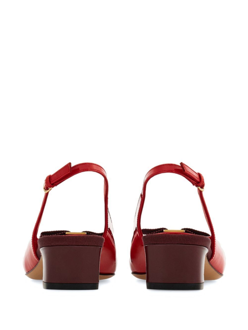 Salvatore Ferragamo RIVADA PATENT LEATHER SLINGBACK WITH VARA BOW Size US 8.5 / IT 38.5 - 3 Thumbnail