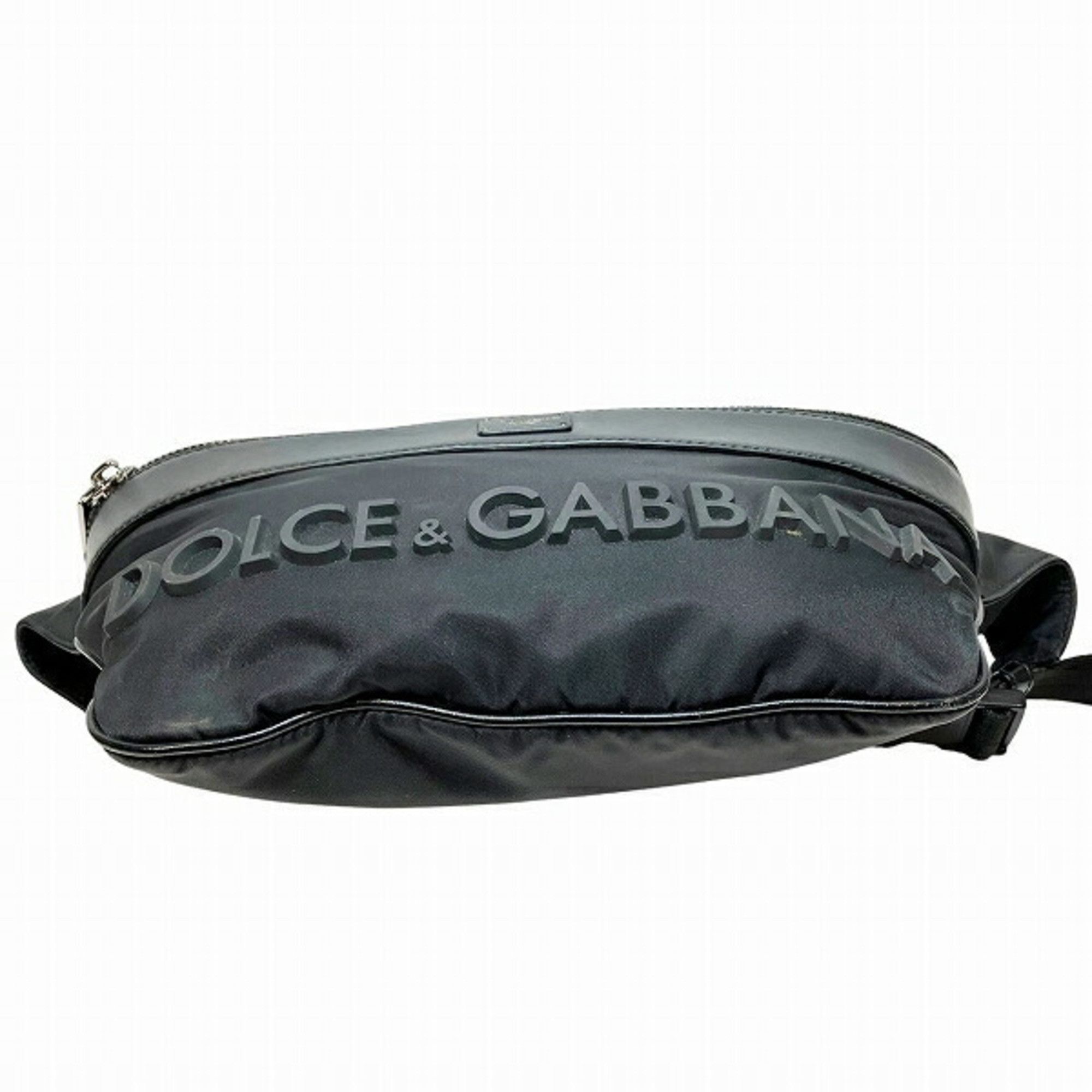 Dolce & Gabbana Dolce & Gabbana Black Nylon x Leather Bag Body Waist Pouch Men's Size ONE SIZE - 3 Thumbnail