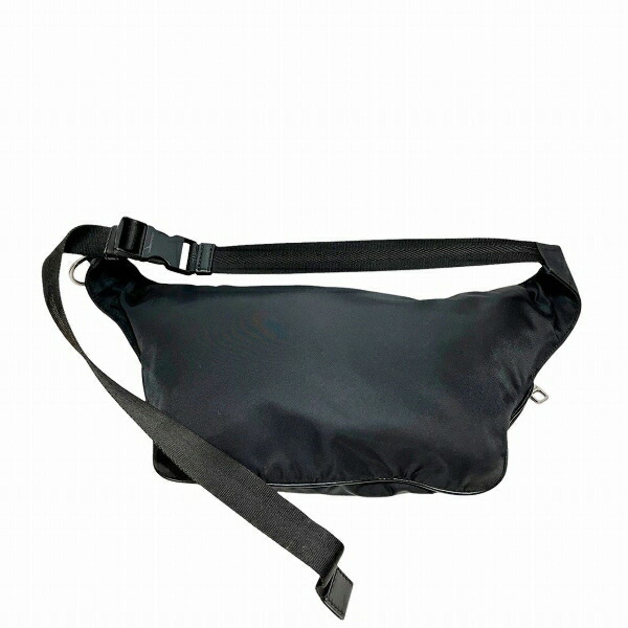 Dolce & Gabbana Dolce & Gabbana Black Nylon x Leather Bag Body Waist Pouch Men's Size ONE SIZE - 2 Thumbnail