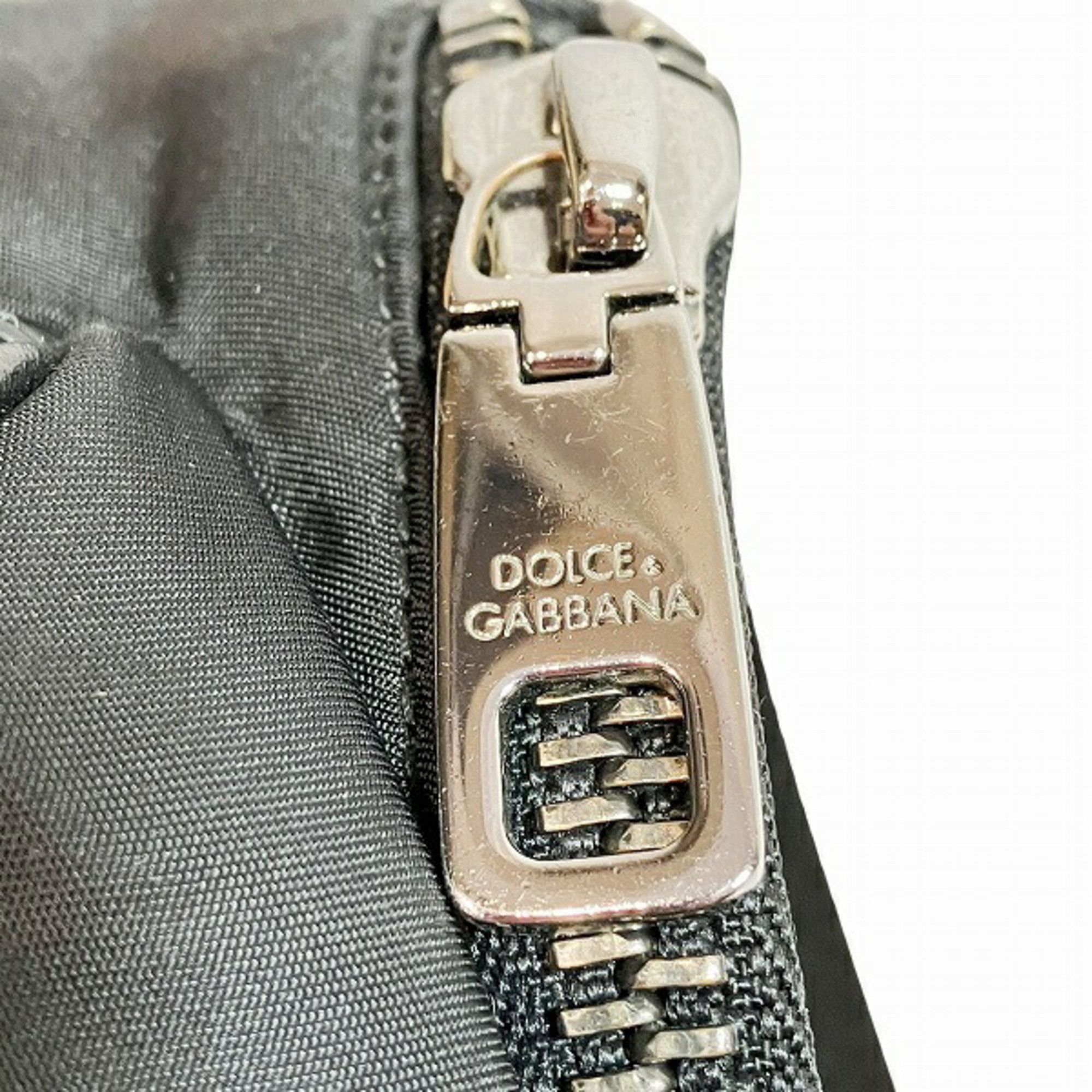 Dolce & Gabbana Dolce & Gabbana Black Nylon x Leather Bag Body Waist Pouch Men's Size ONE SIZE - 8 Thumbnail