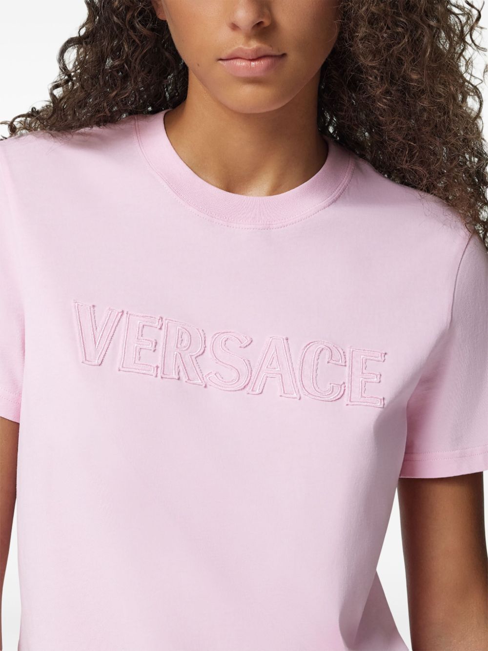 Versace FRINGED LOGO T-SHIRT Size M / US 6-8 / IT 42-44 - 5 Thumbnail