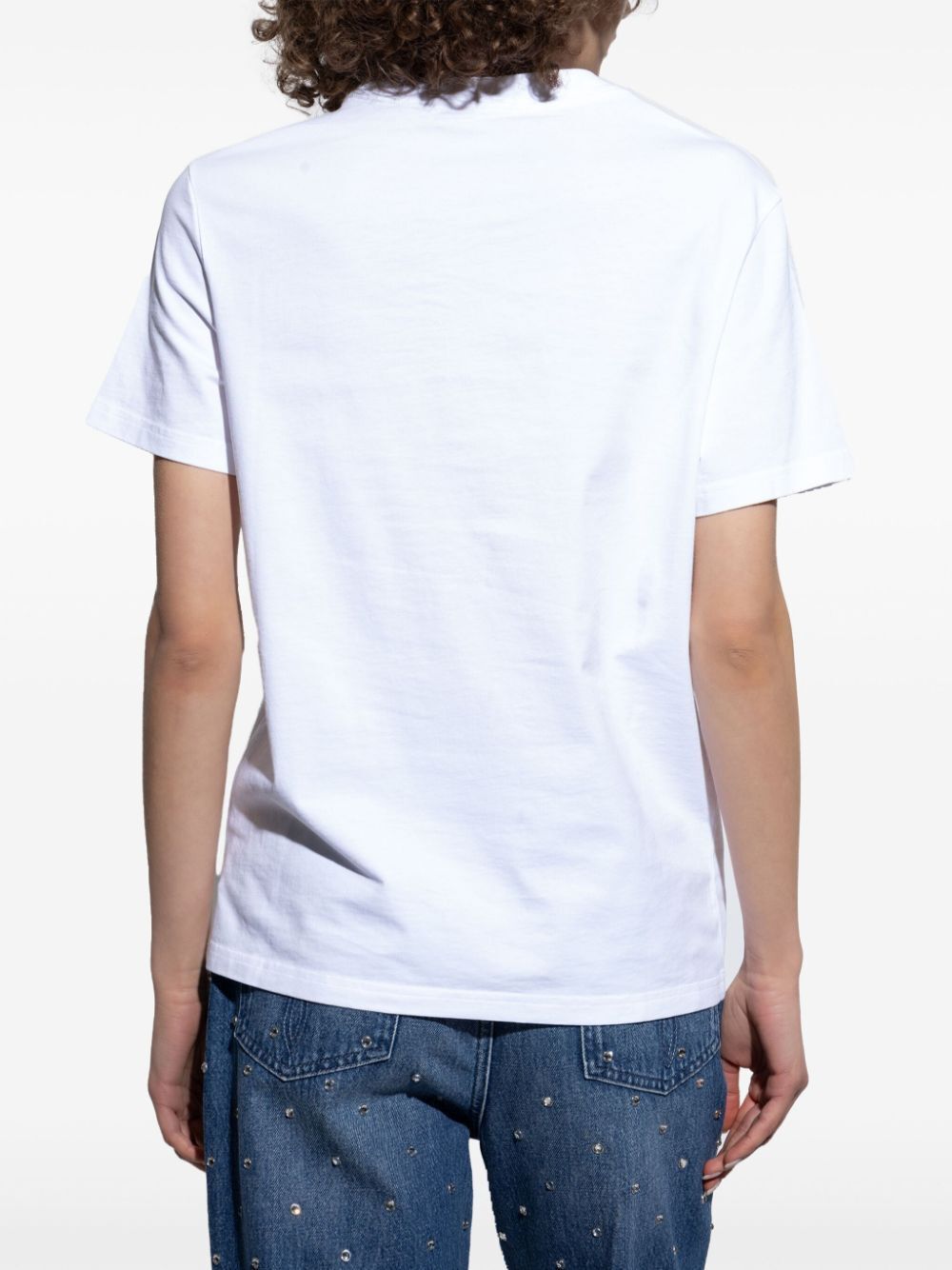 Versace FRINGED LOGO T-SHIRT Size M / US 6-8 / IT 42-44 - 4 Thumbnail