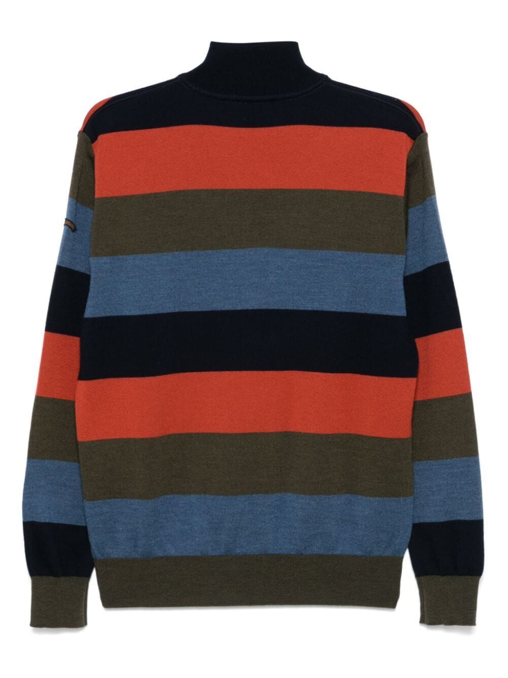 Paul & Shark STRIPED HALF ZIP WOOL SWEATER Size US M / EU 48-50 / 2 - 2 Thumbnail