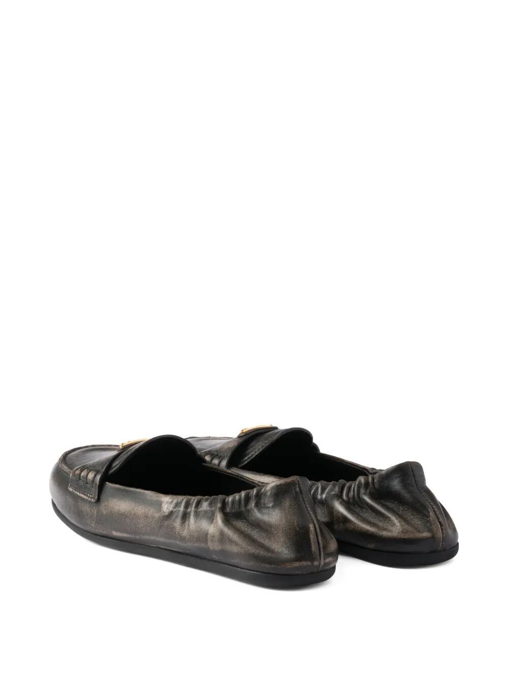 Prada DECONSTRUCTED AND FLEXIBLE NAPPA LEATHER LOAFERS Size US 7.5 / IT 37.5 - 4 Thumbnail