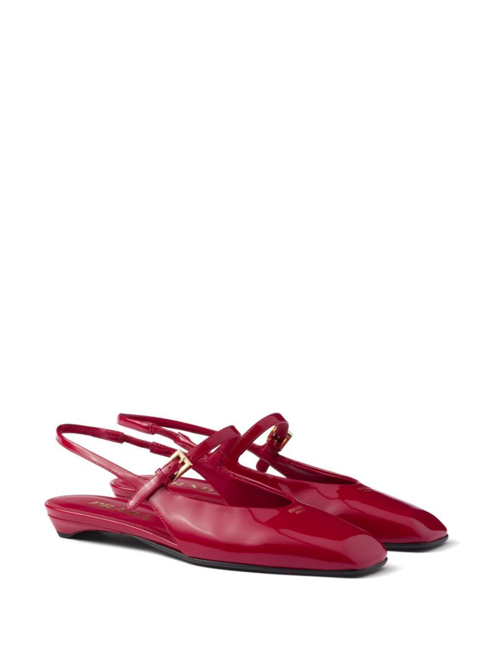 Prada PATENT LEATHER SLINGBACK BALLERINAS Size US 7 / IT 37 - 5 Thumbnail