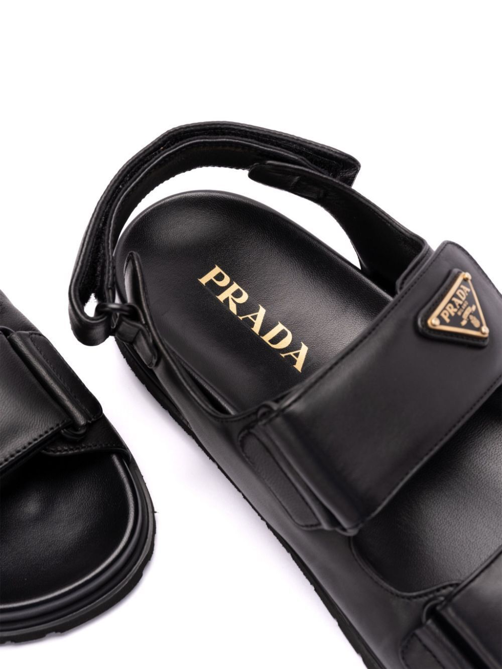 Prada TOUCH-STRAP LEATHER SANDALS Size US 10 / IT 40 - 4 Thumbnail