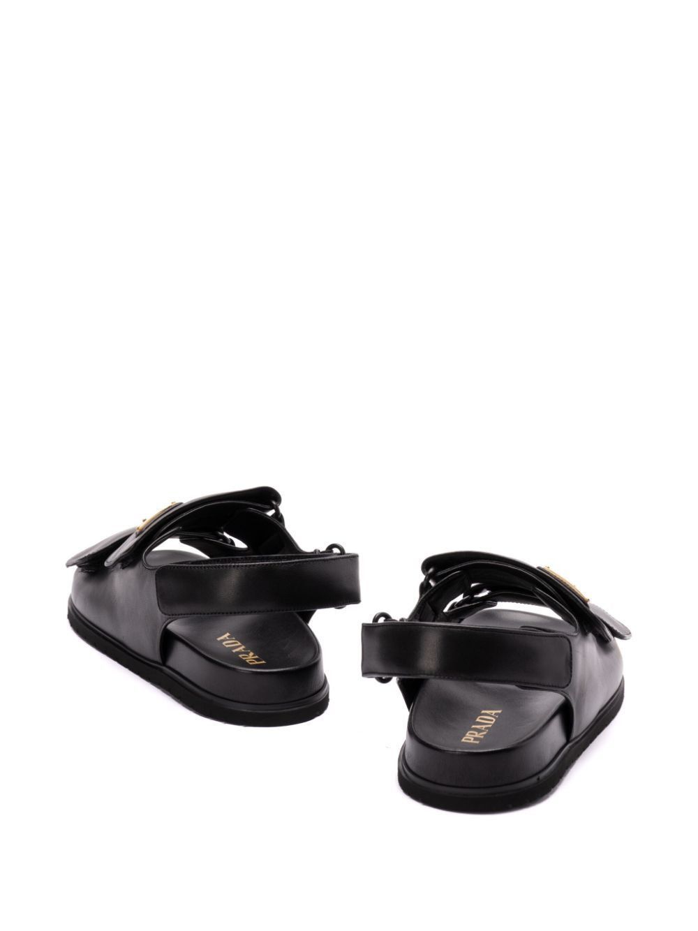 Prada TOUCH-STRAP LEATHER SANDALS Size US 10 / IT 40 - 3 Thumbnail