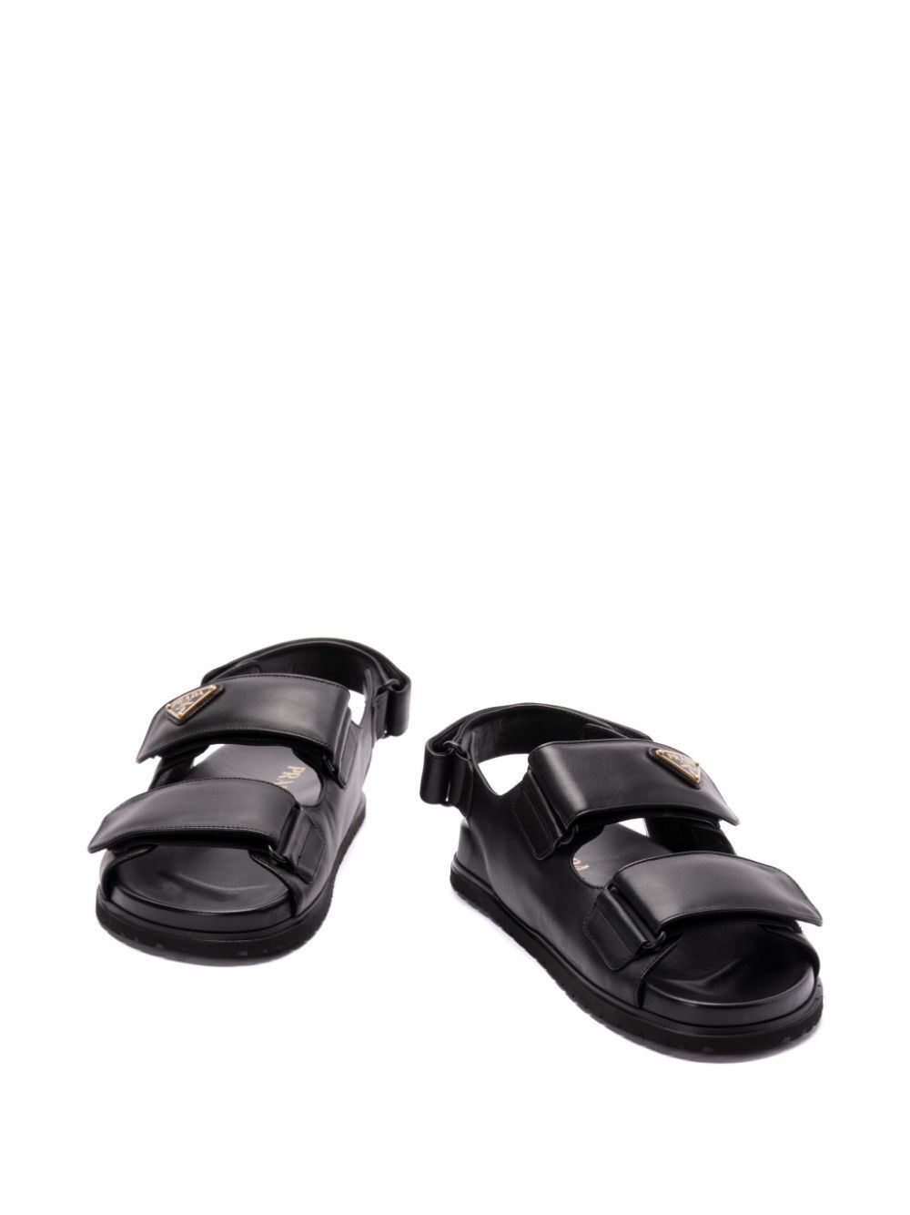 Prada TOUCH-STRAP LEATHER SANDALS Size US 10 / IT 40 - 2 Thumbnail