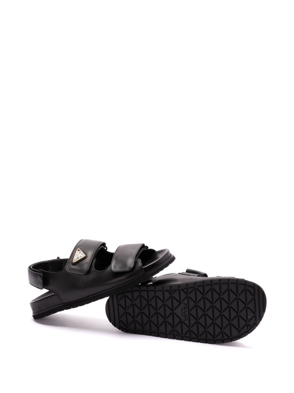 Prada TOUCH-STRAP LEATHER SANDALS Size US 10 / IT 40 - 5 Thumbnail