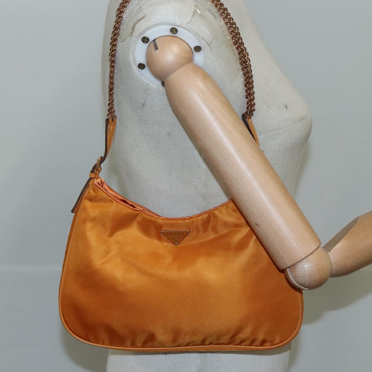 Prada Tessuto Orange Synthetic Shoulder Bag (Pre-Owned) Size ONE SIZE - 16 Thumbnail