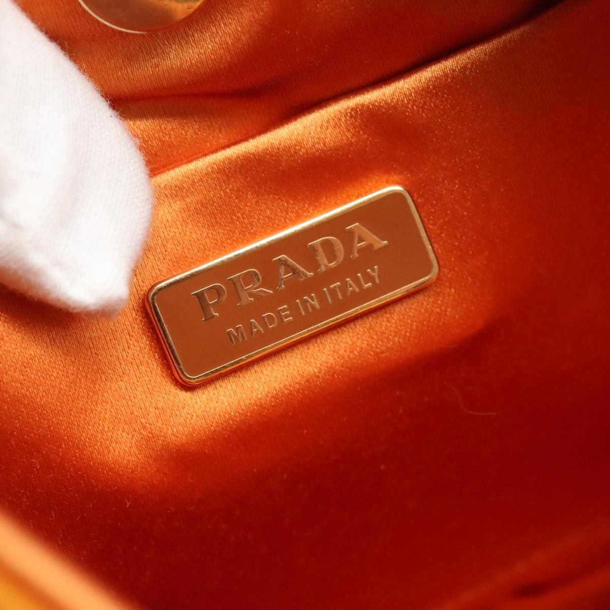 Prada Tessuto Orange Synthetic Shoulder Bag (Pre-Owned) Size ONE SIZE - 14 Thumbnail