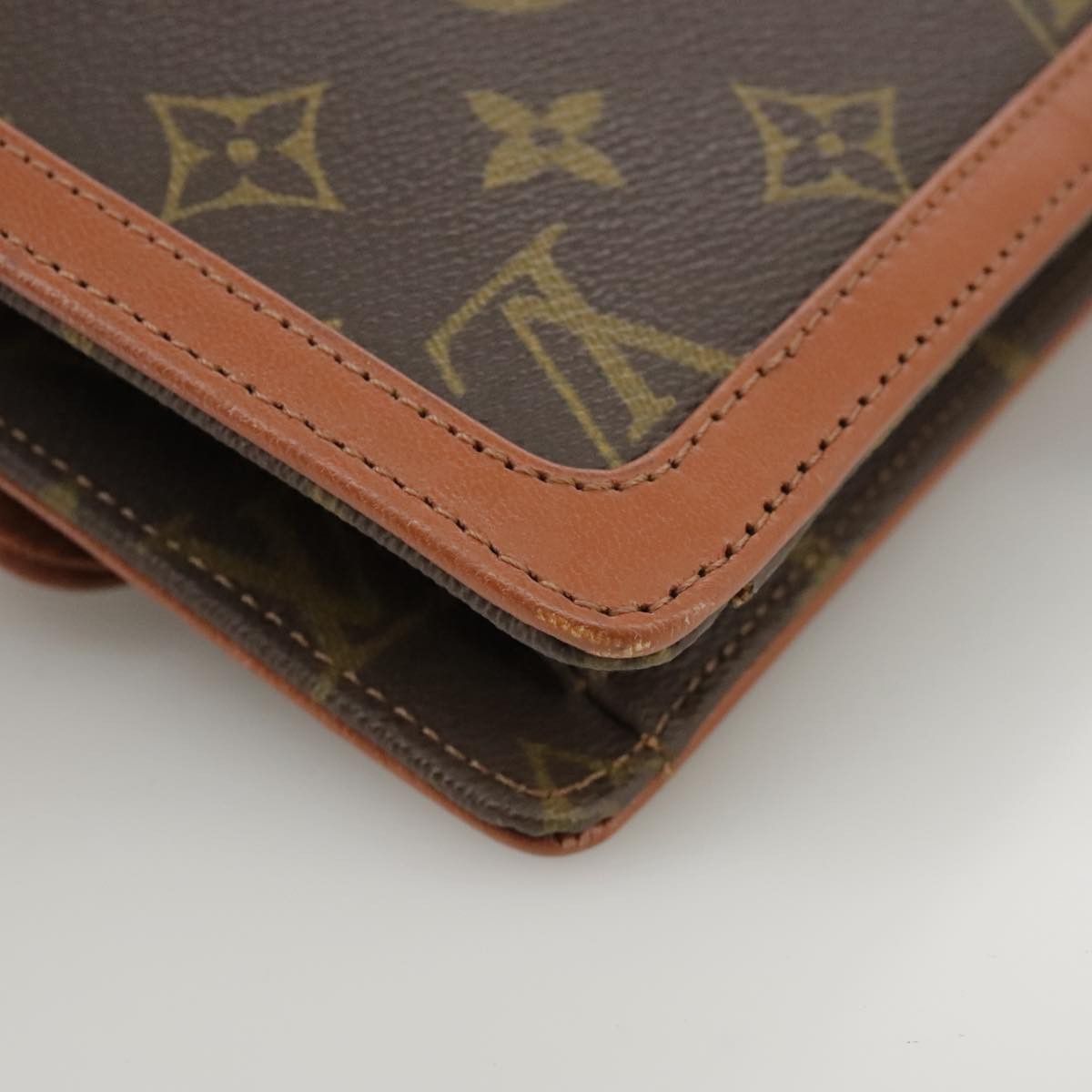 Louis Vuitton Pochette Dame Brown Canvas Clutch Bag (Pre-Owned) Size ONE SIZE - 9 Thumbnail