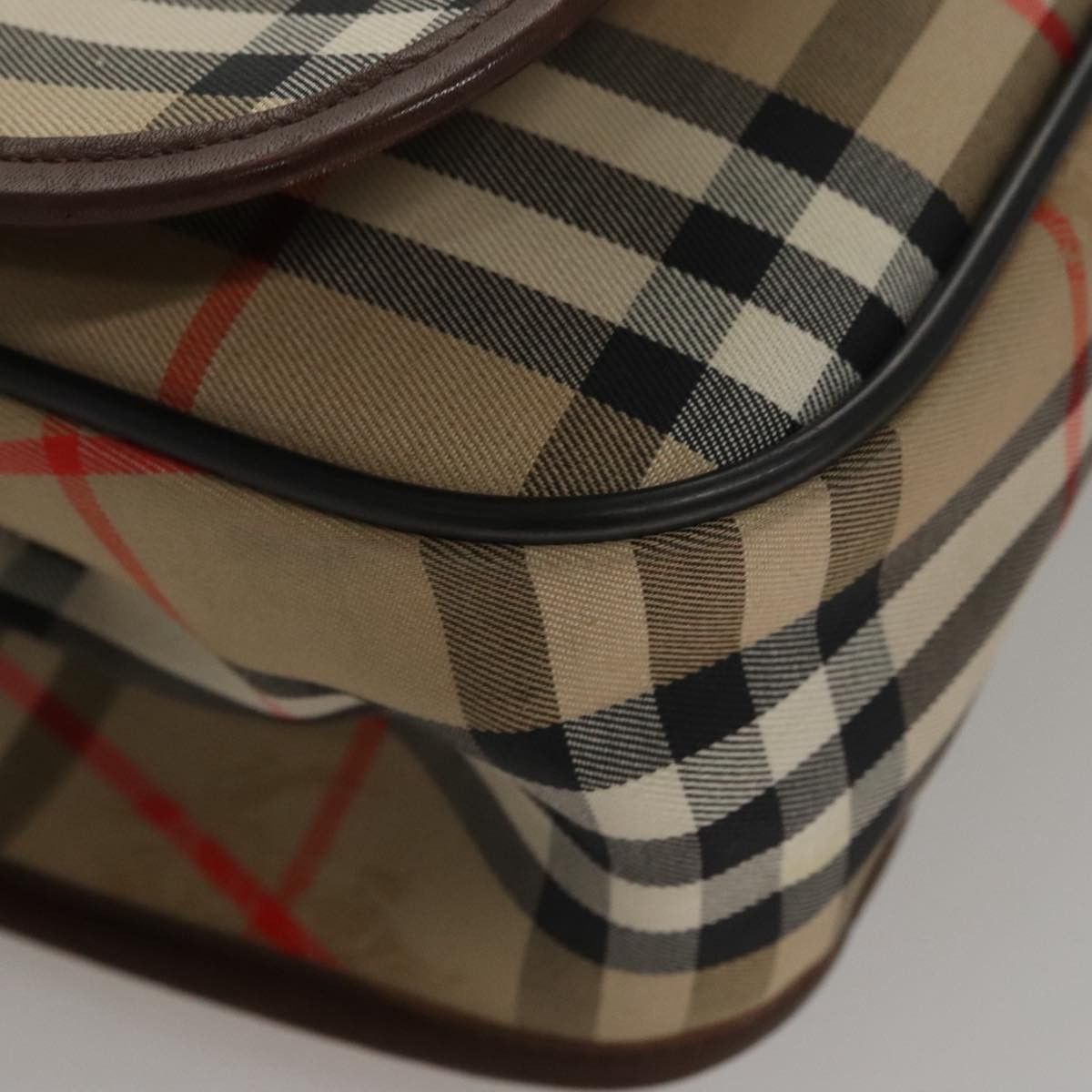 Burberry Nova Check Beige Canvas Shoulder Bag (Pre-Owned) Size ONE SIZE - 7 Thumbnail
