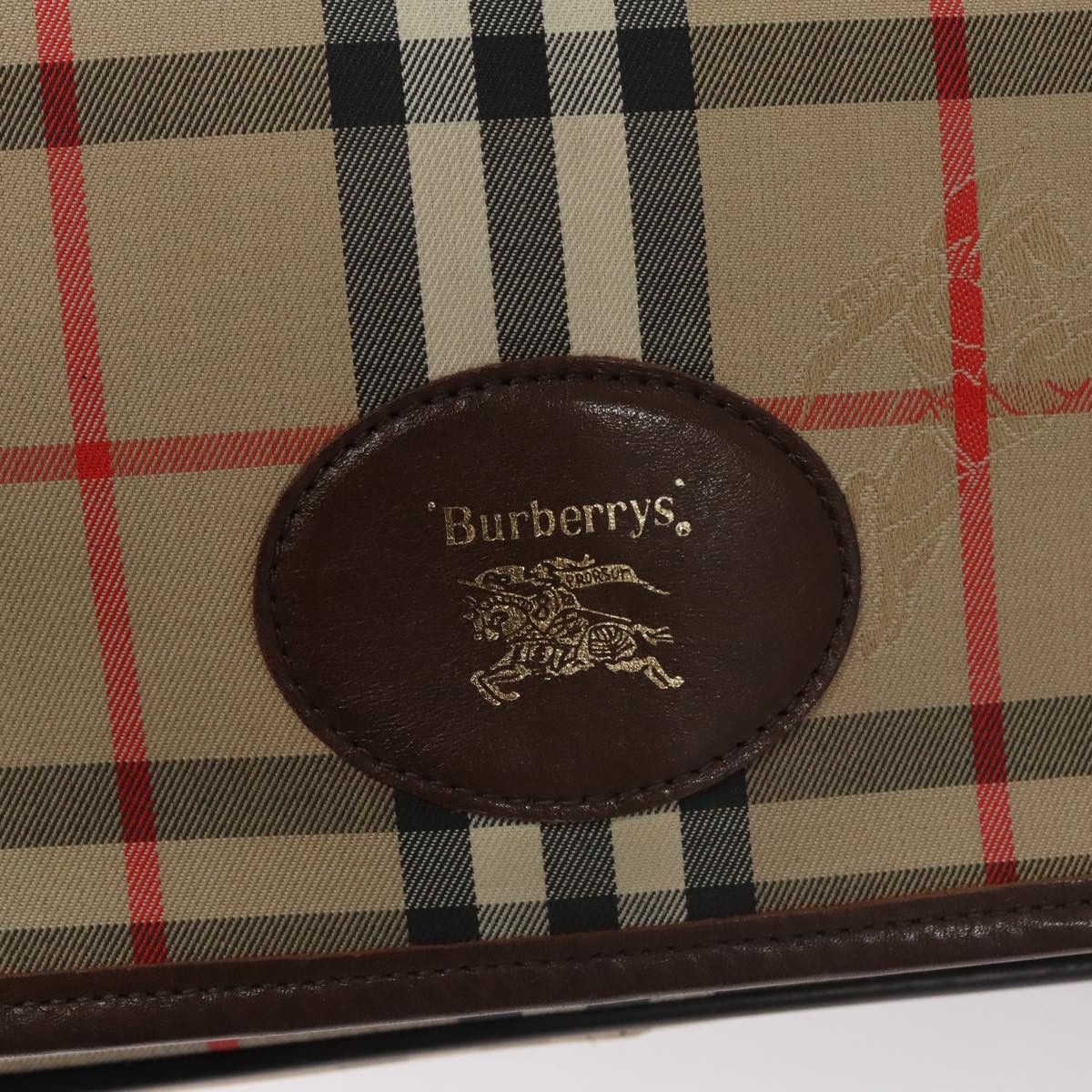 Burberry Nova Check Beige Canvas Shoulder Bag (Pre-Owned) Size ONE SIZE - 14 Thumbnail