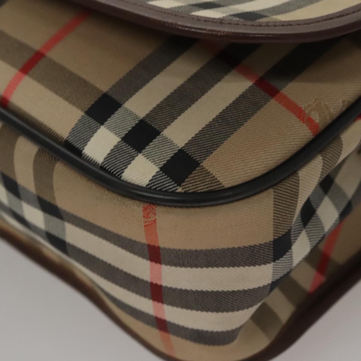 Burberry Nova Check Beige Canvas Shoulder Bag (Pre-Owned) Size ONE SIZE - 8 Thumbnail