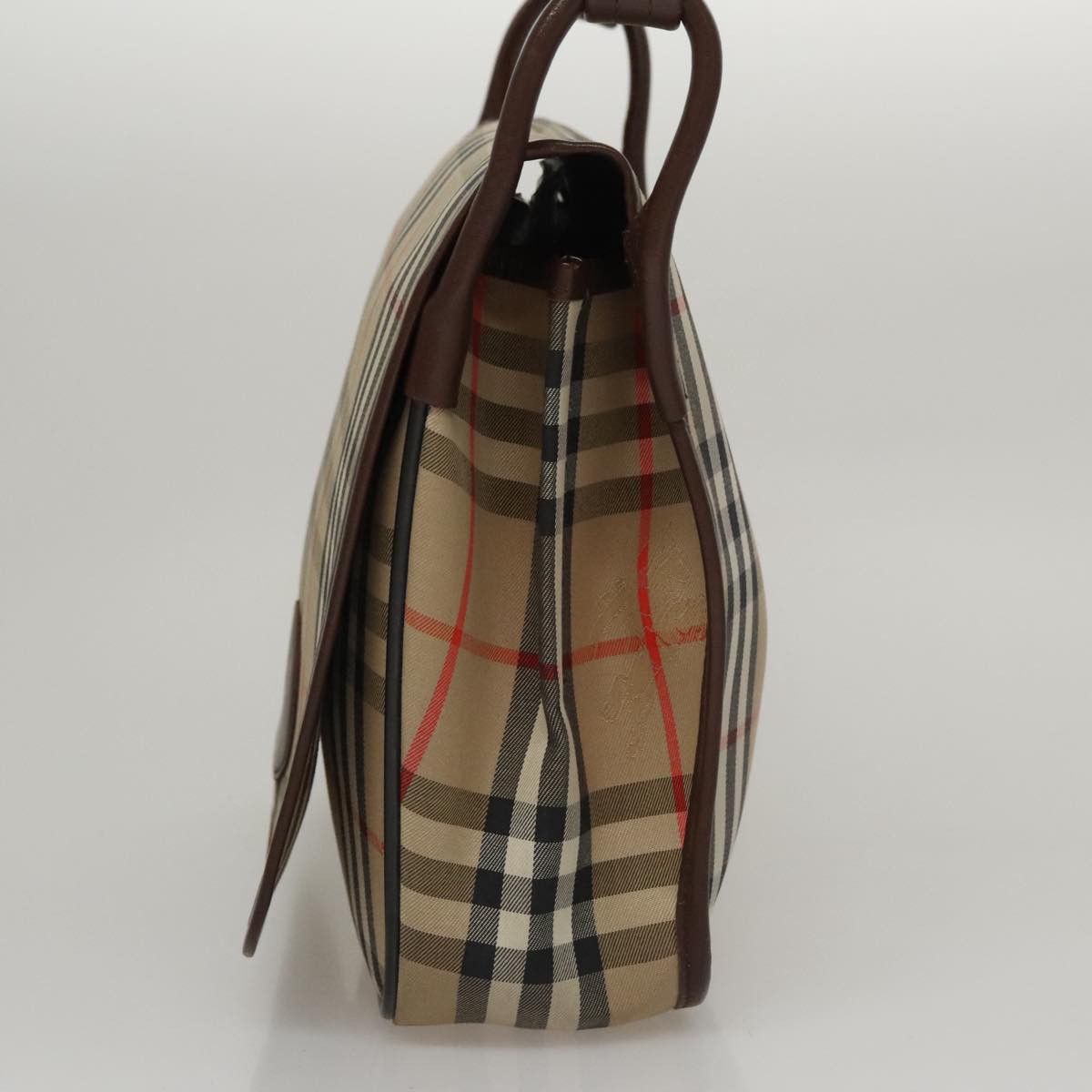 Burberry Nova Check Beige Canvas Shoulder Bag (Pre-Owned) Size ONE SIZE - 3 Thumbnail