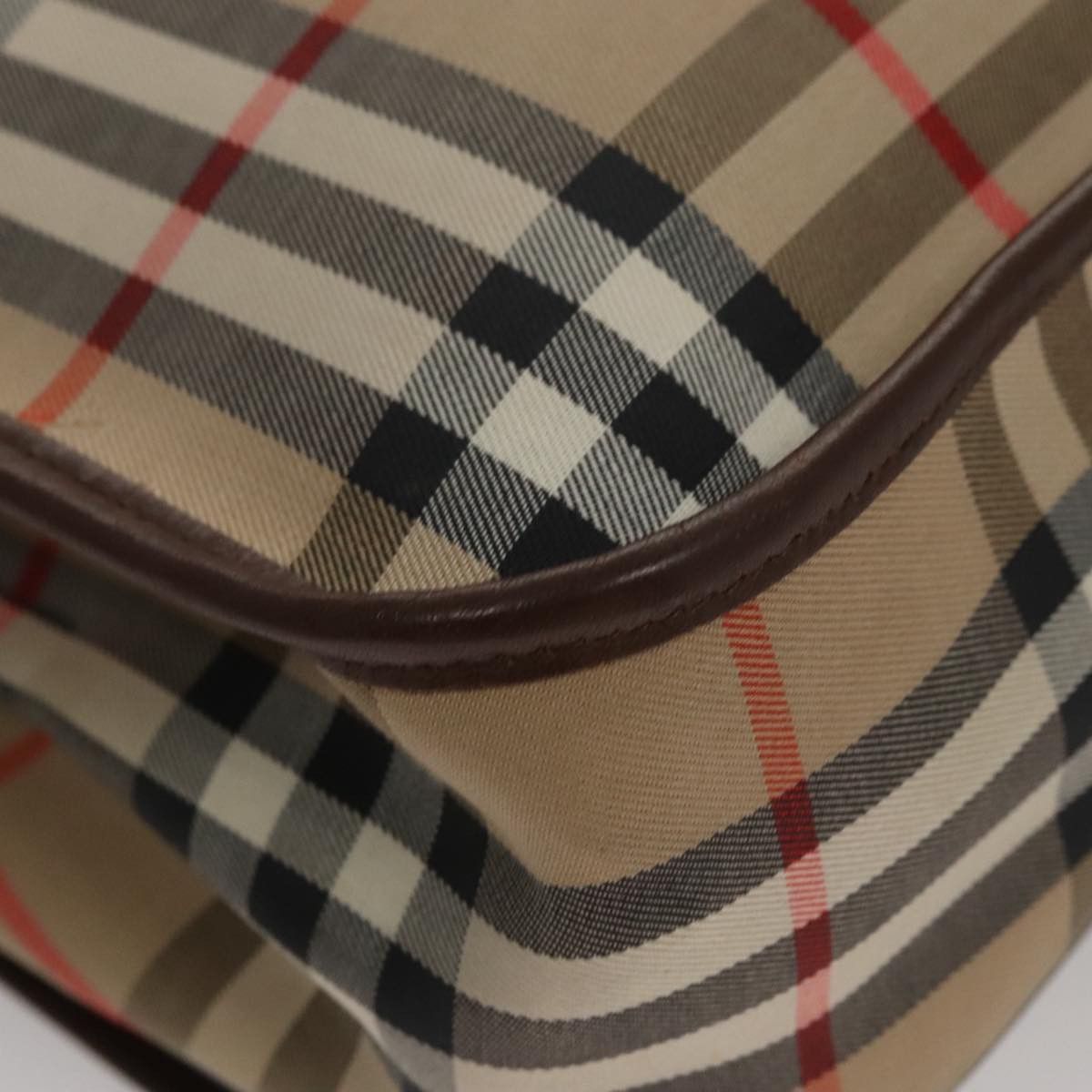 Burberry Nova Check Beige Canvas Shoulder Bag (Pre-Owned) Size ONE SIZE - 9 Thumbnail