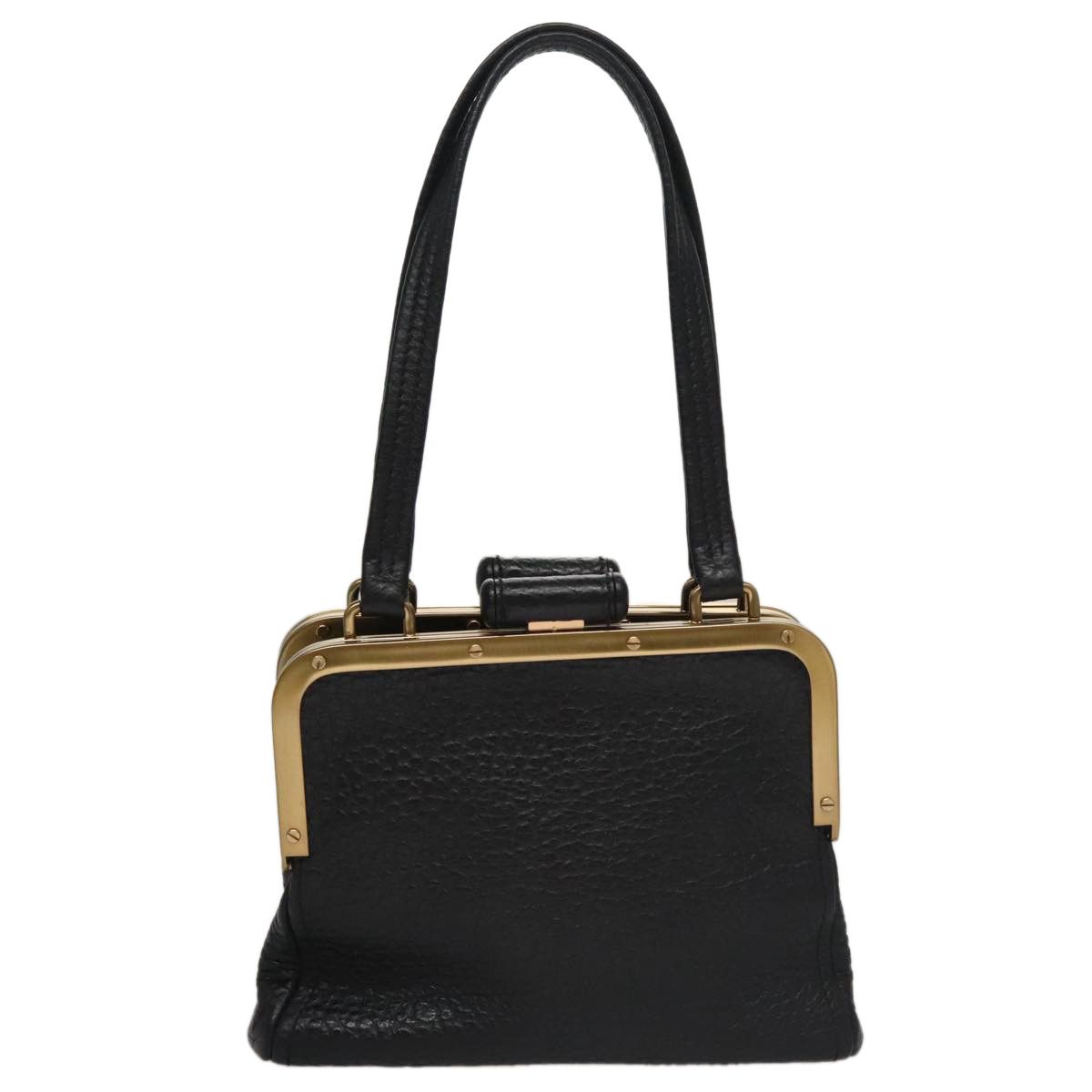 Prada Black Leather Handbag (Pre-Owned) Size ONE SIZE - 2 Thumbnail