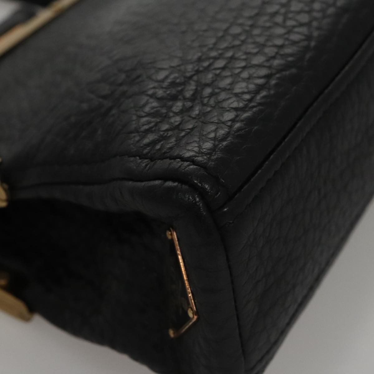 Prada Black Leather Handbag (Pre-Owned) Size ONE SIZE - 6 Thumbnail