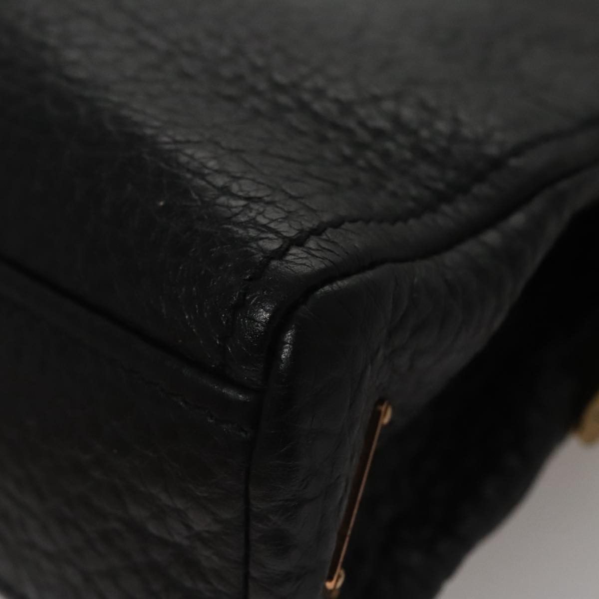 Prada Black Leather Handbag (Pre-Owned) Size ONE SIZE - 7 Thumbnail