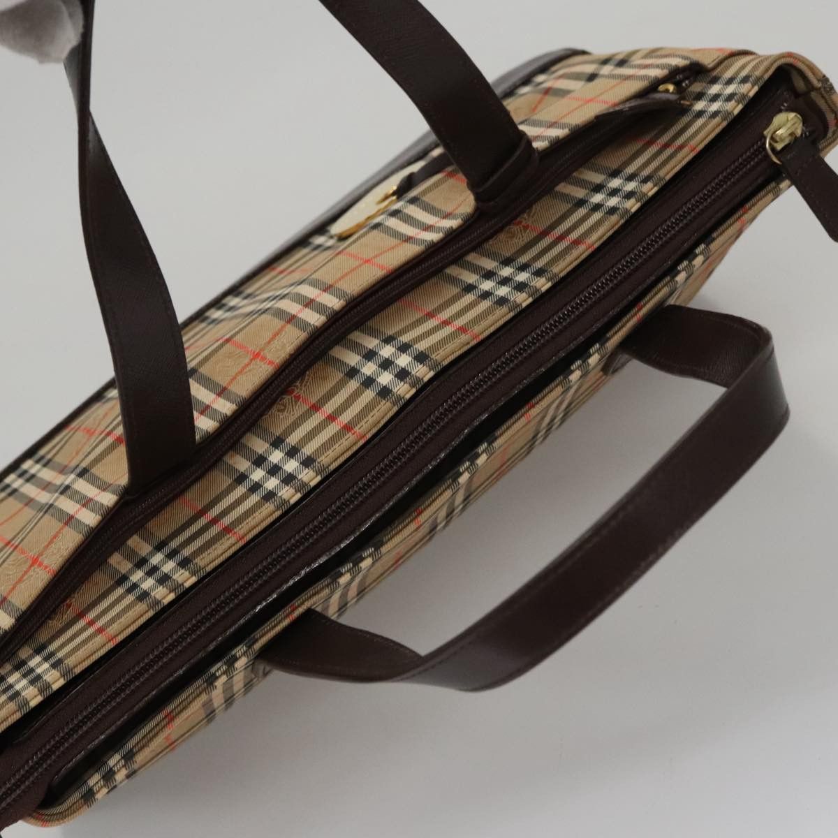 Burberry Nova Check Beige Canvas Handbag (Pre-Owned) Size ONE SIZE - 16 Thumbnail