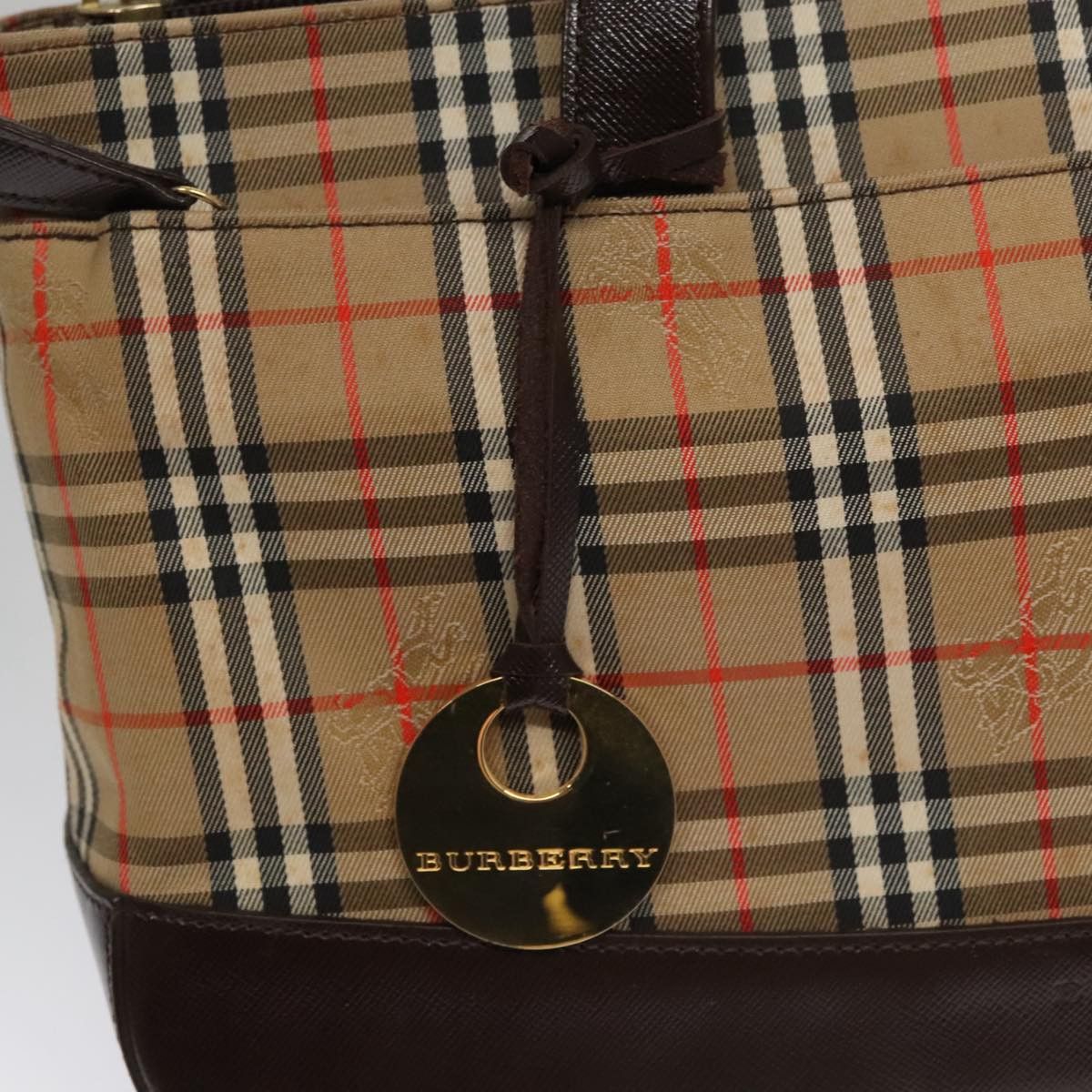 Burberry Nova Check Beige Canvas Handbag (Pre-Owned) Size ONE SIZE - 18 Thumbnail
